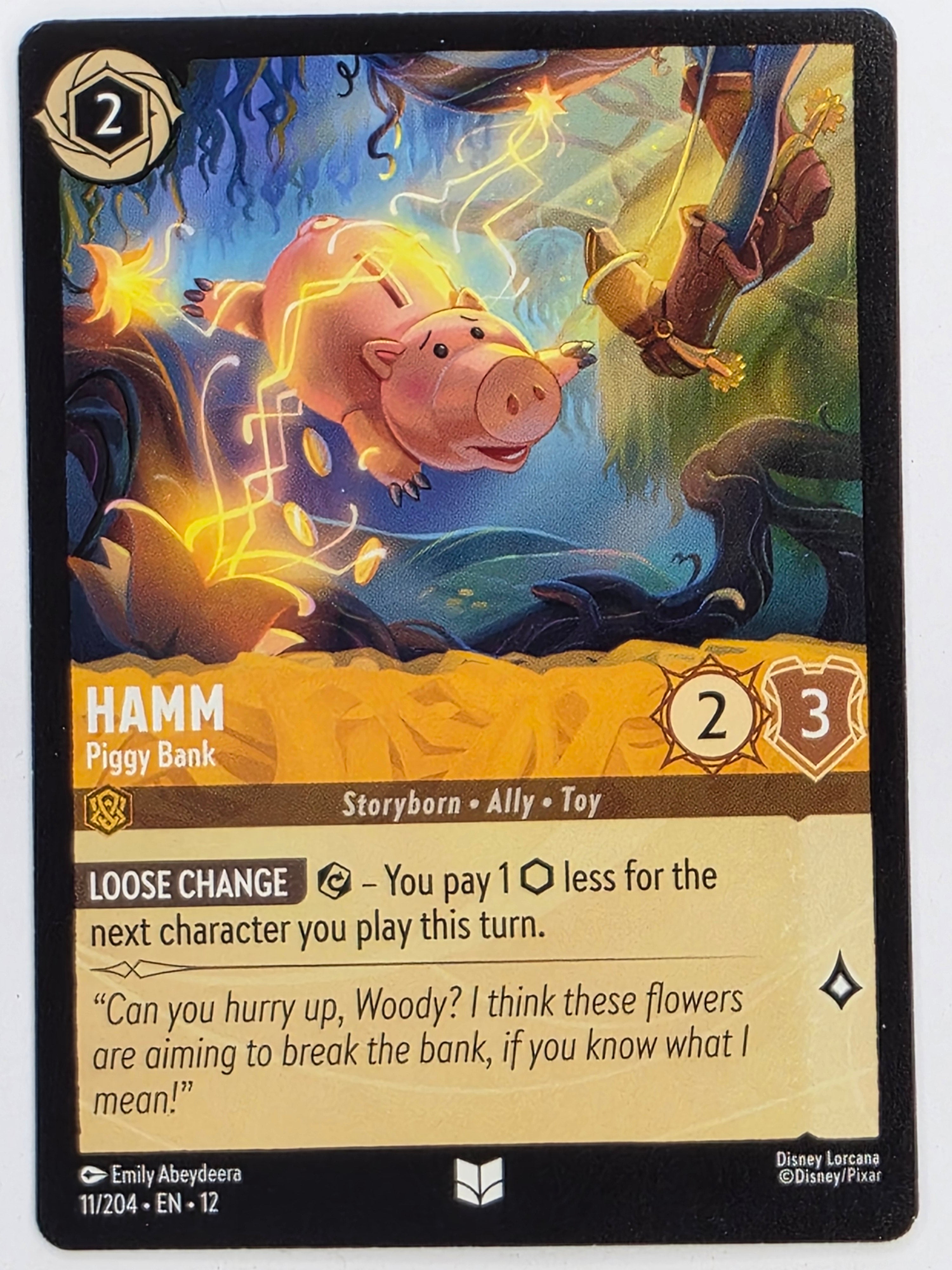 Disney Lorcana Wilds Unknown | #011/204 | Hamm Piggy Bank | Uncommon