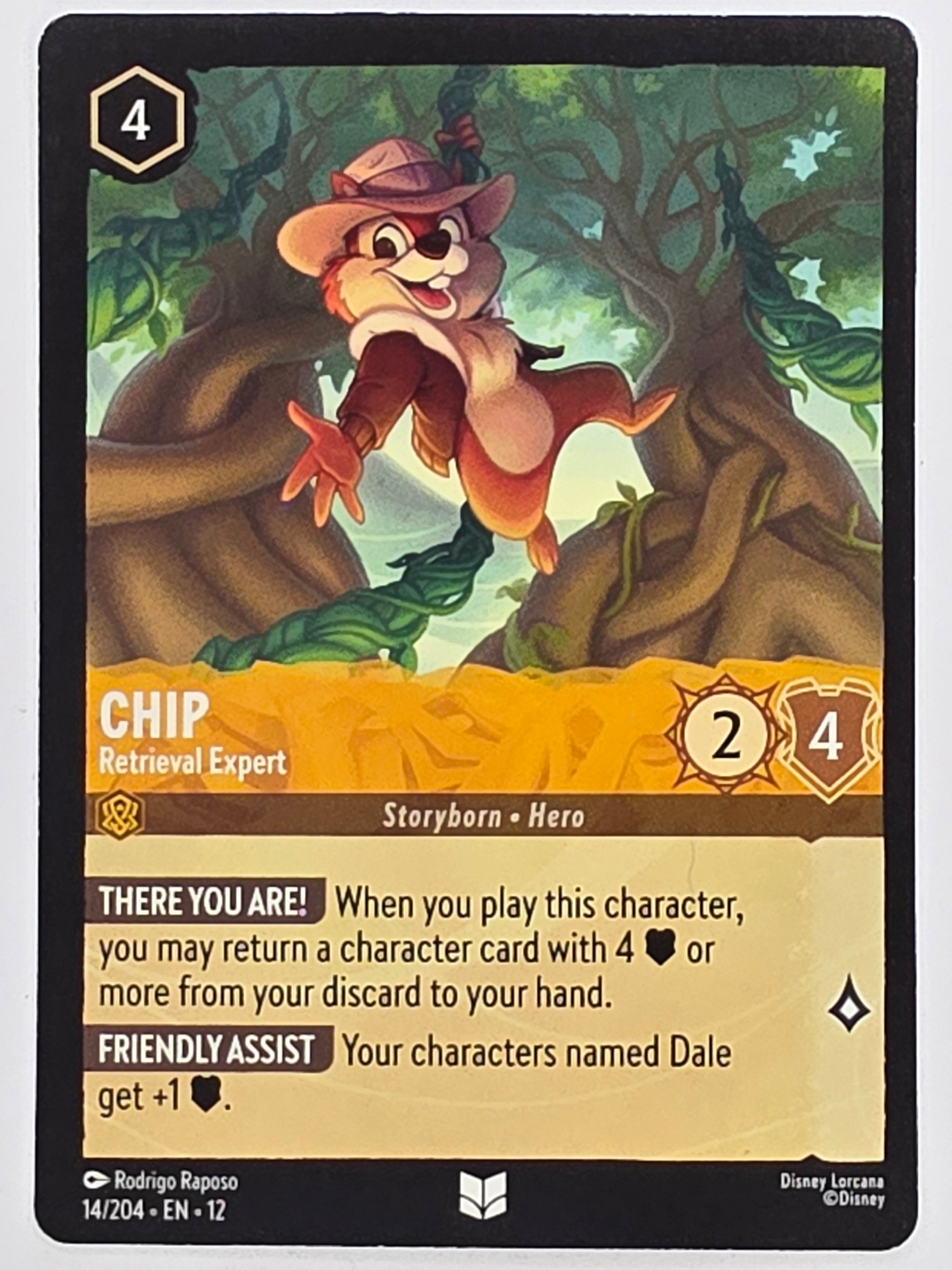 Disney Lorcana Wilds Unknown | #014/204 | Chip Retrieval Expert | Uncommon