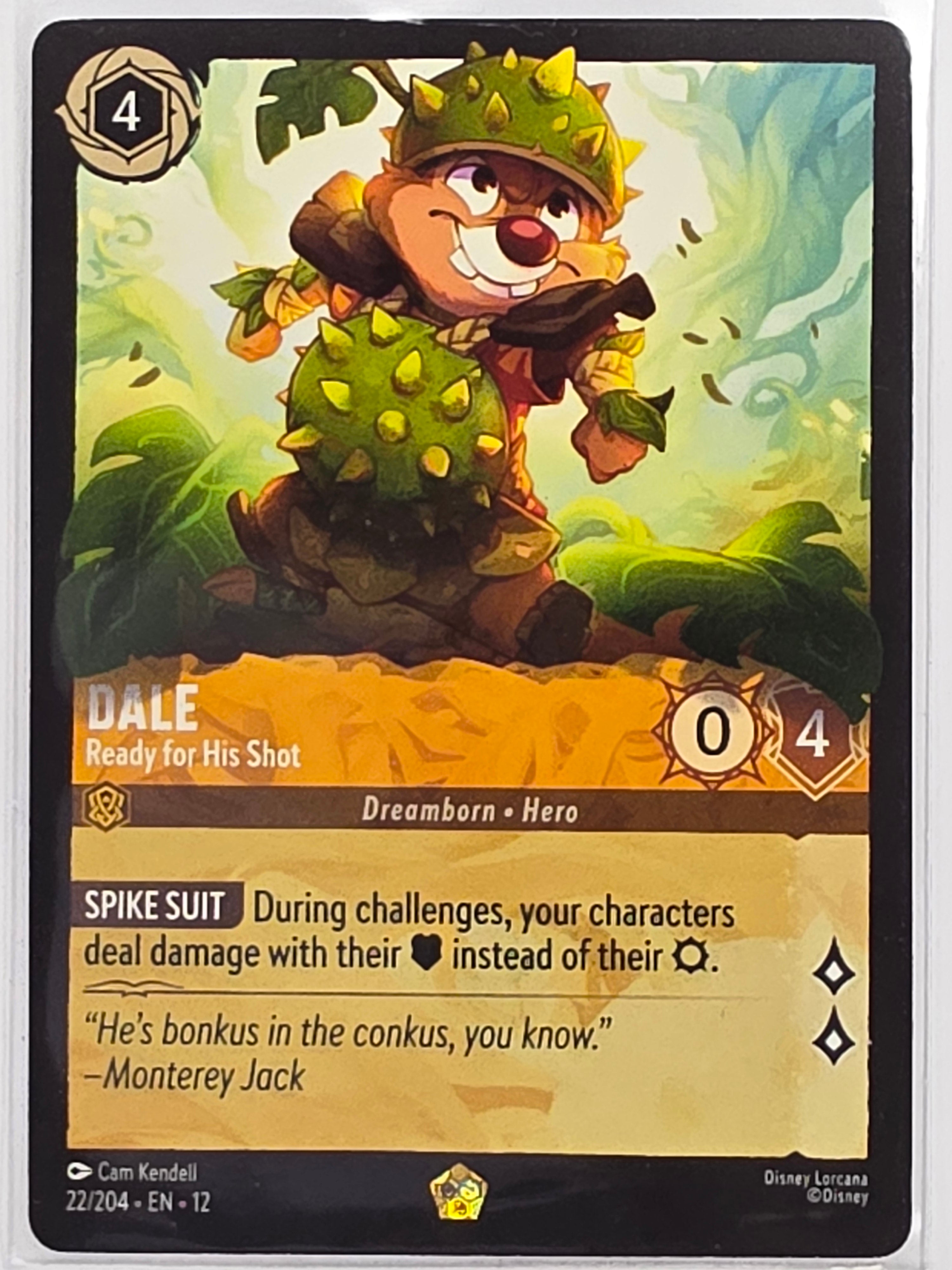 Disney Lorcana Wilds Unknown | #022/204 | Dale Ready for his Shot | Legendary