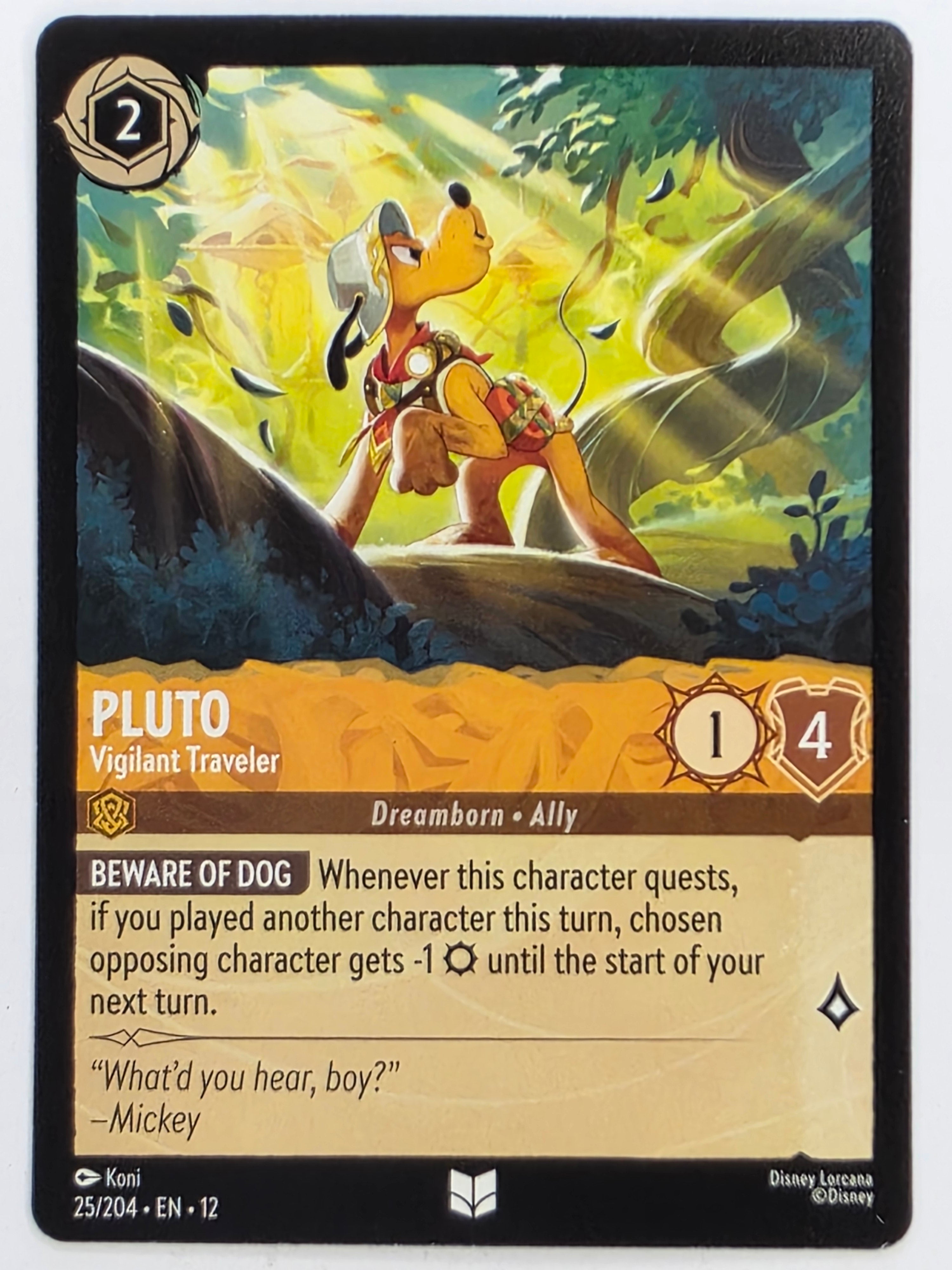 Disney Lorcana Wilds Unknown | #025/204 | Pluto Vigilant Traveler | Uncommon