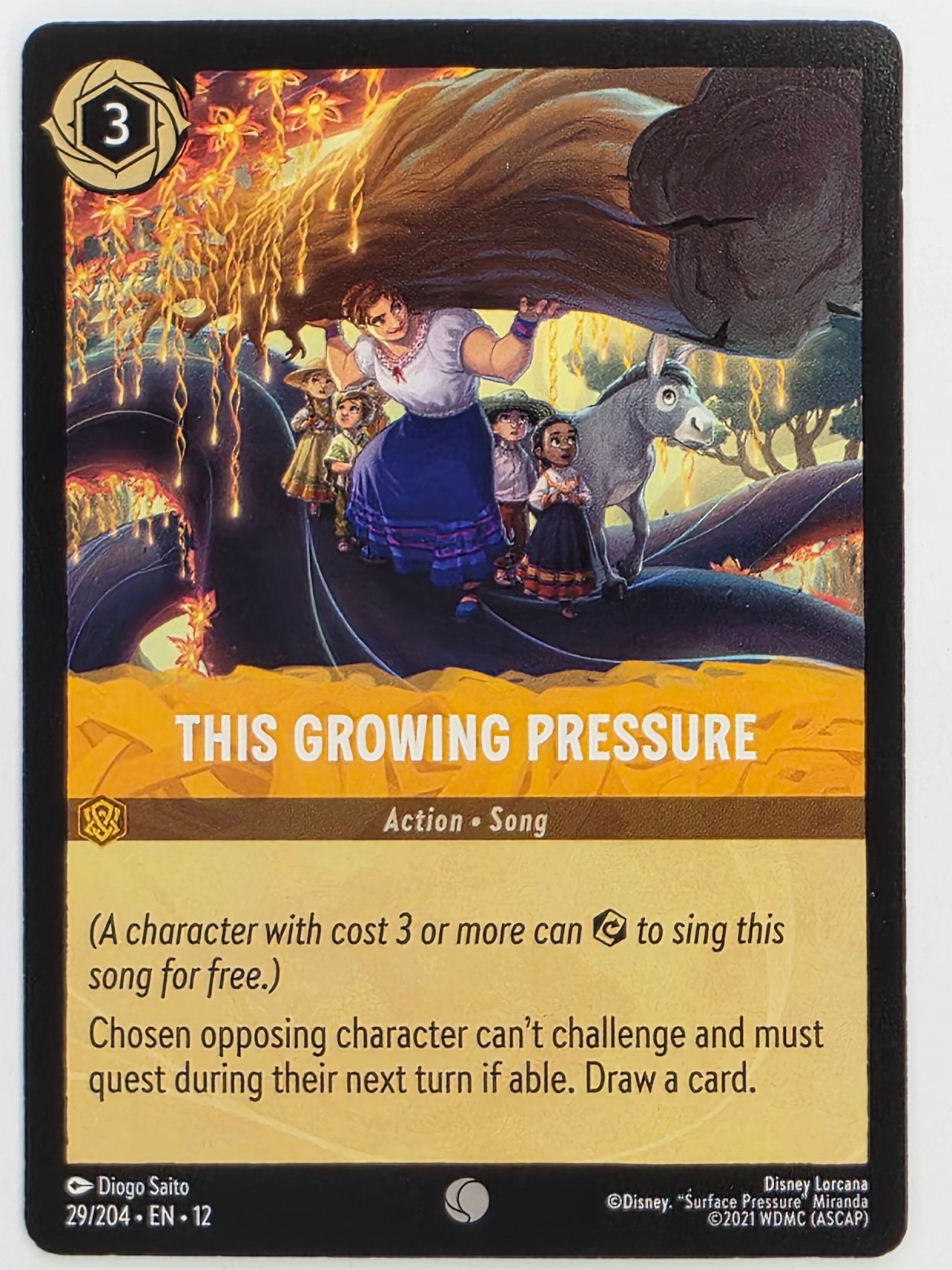 Disney Lorcana Wilds Unknown | #029/204 | This Growing Pressure | Common