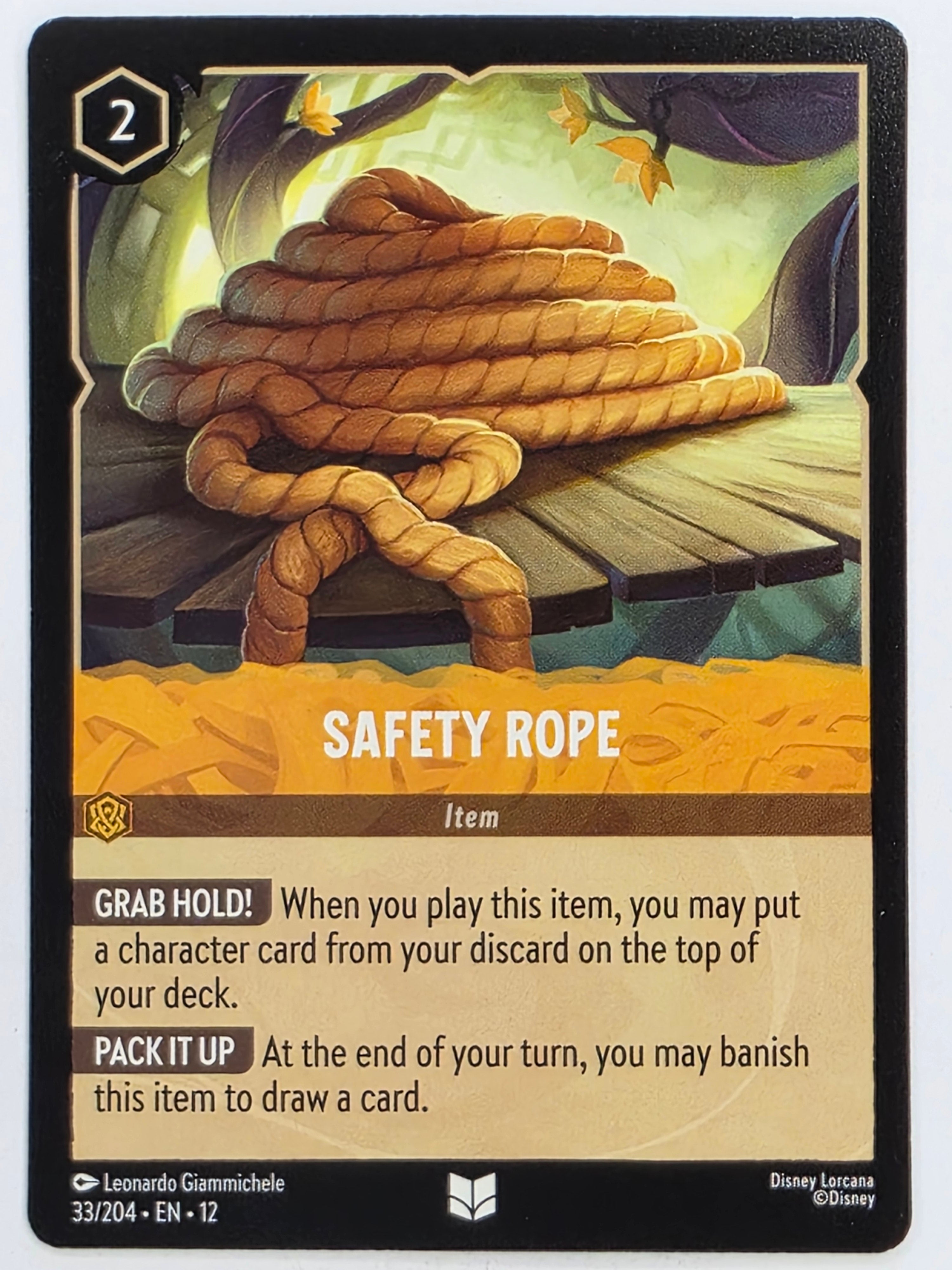 Disney Lorcana Wilds Unknown | #033/204 | Safety Rope | Uncommon