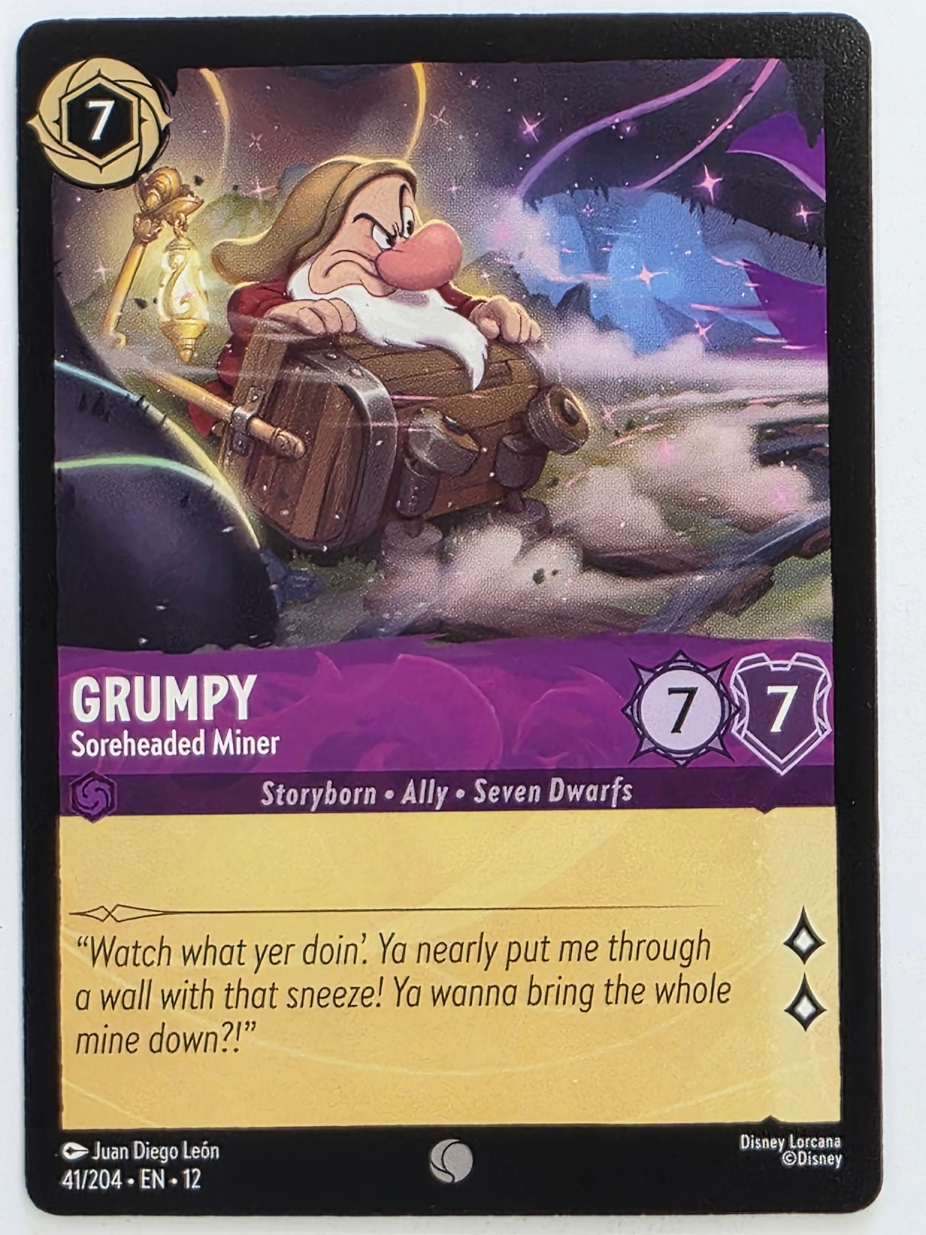 Disney Lorcana Wilds Unknown | #041/204 | Grumpy Soreheaded Miner | Common
