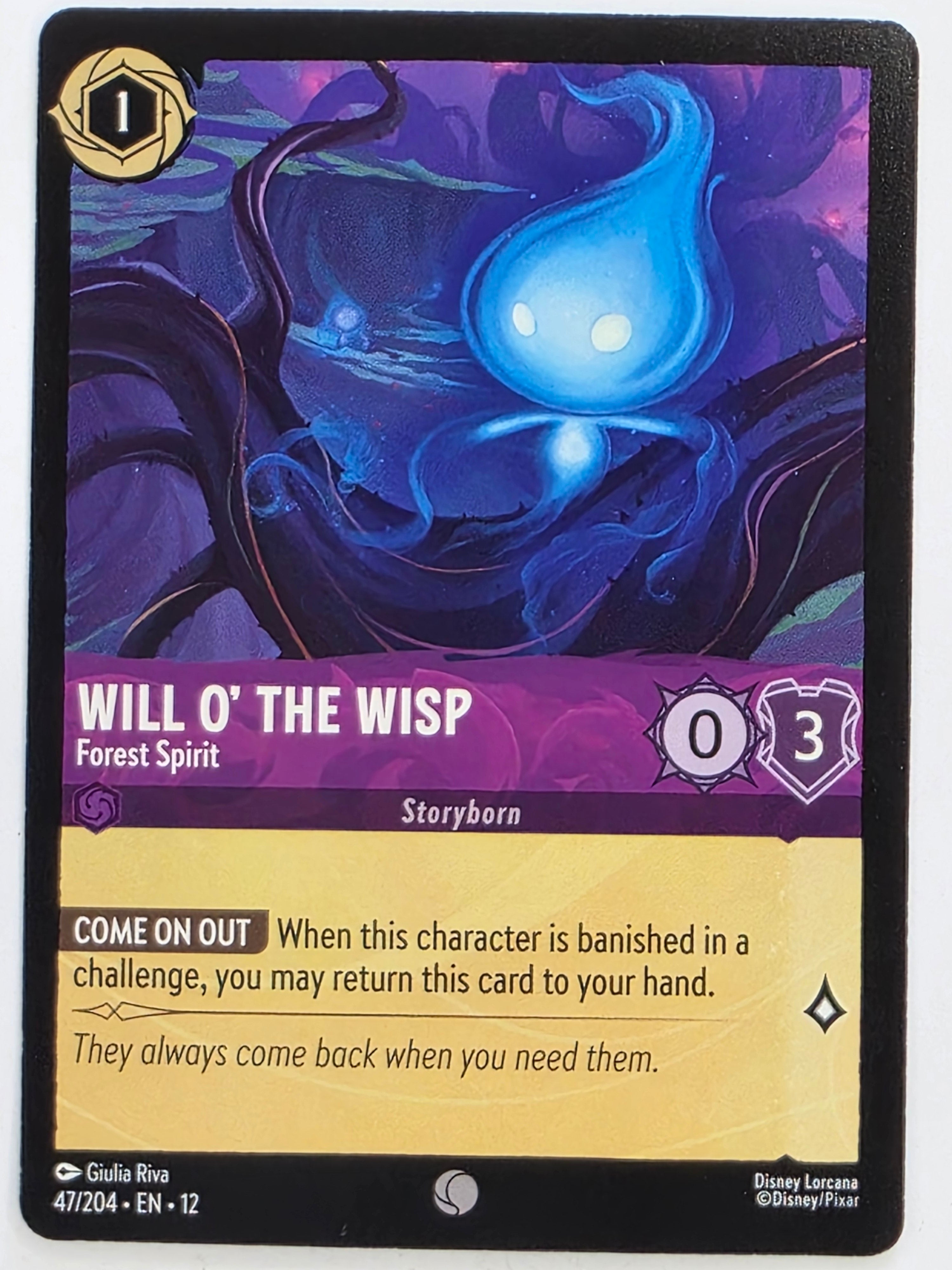 Disney Lorcana Wilds Unknown | #047/204 | Will o' the Wisp Forest Spirit | Common