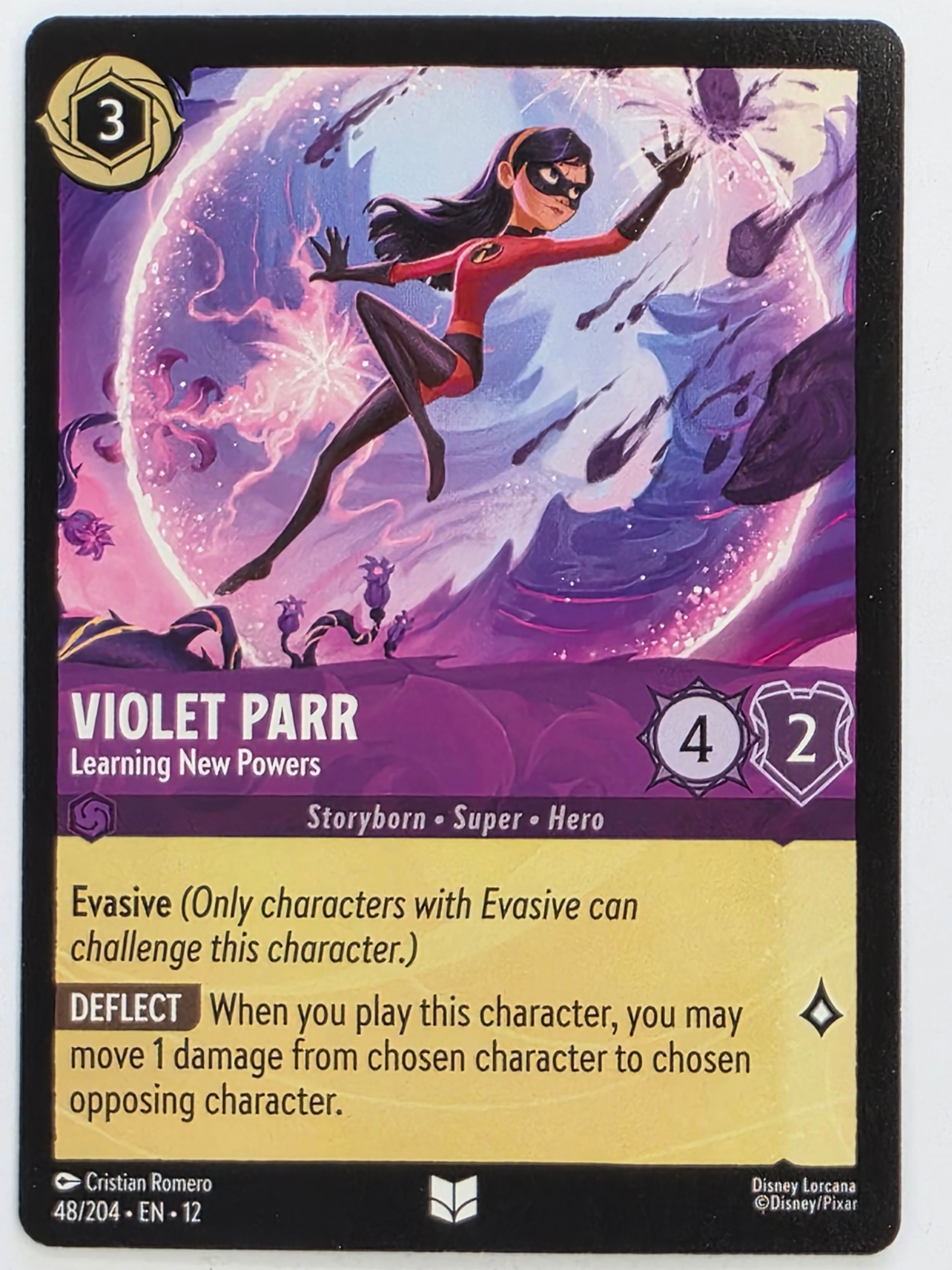 Disney Lorcana Wilds Unknown | #048/204 | Violet Parr Learning New Powers | Uncommon