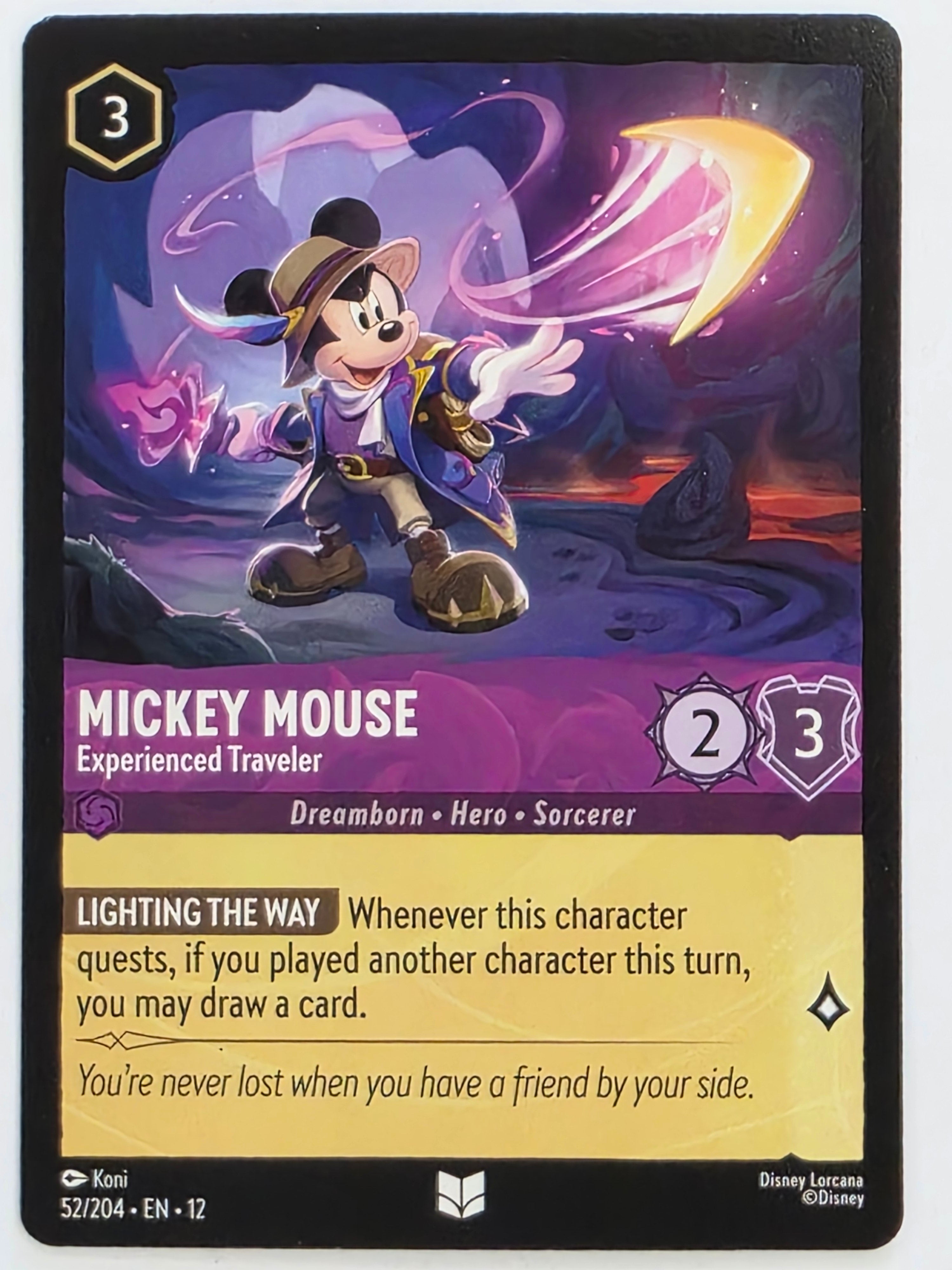 Disney Lorcana Wilds Unknown | #052/204 | Mickey Mouse Experienced Traveler | Uncommon