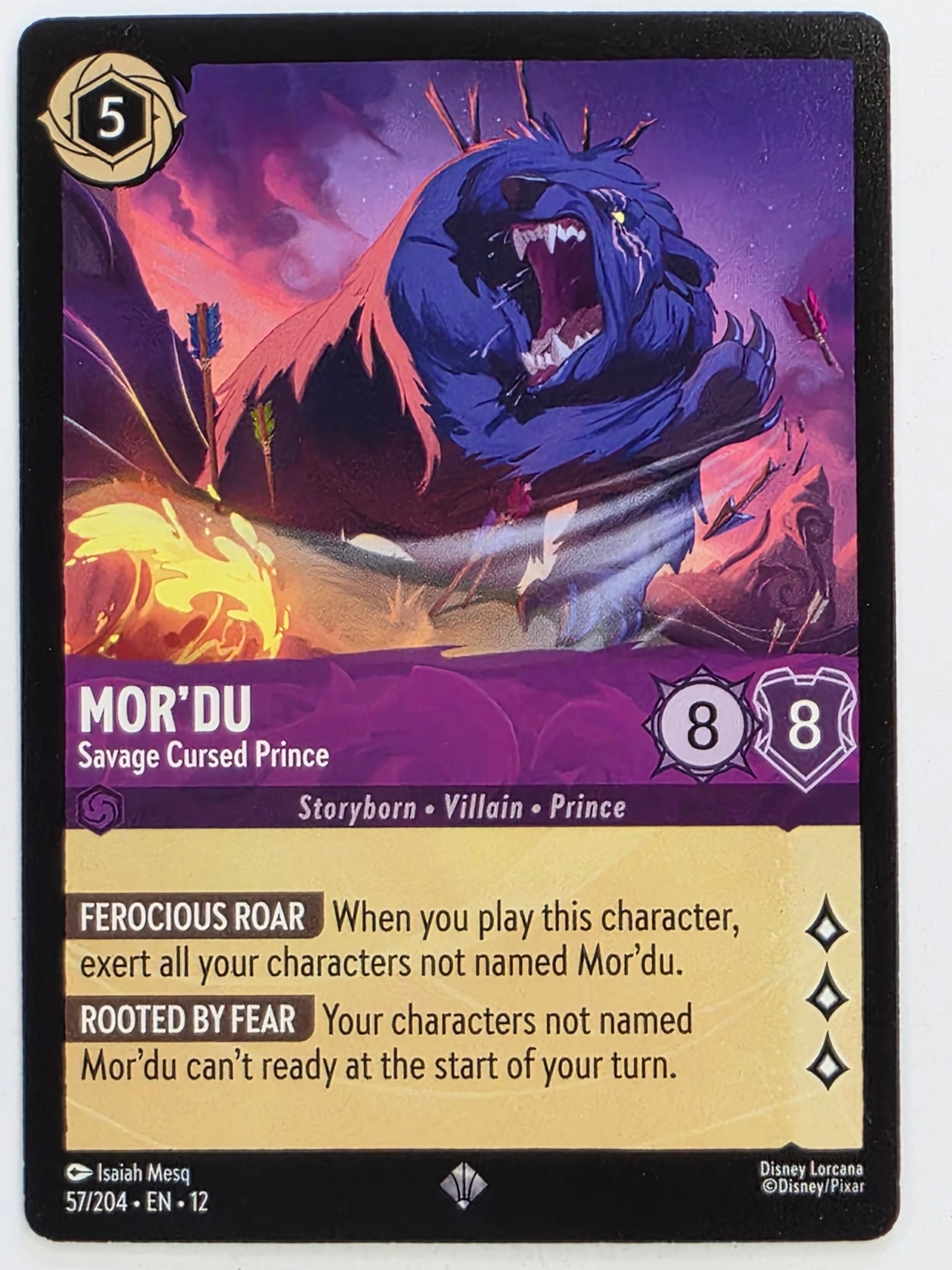 Disney Lorcana Wilds Unknown | #057/204 | Mor'du Savage Cursed Prince | Super Rare