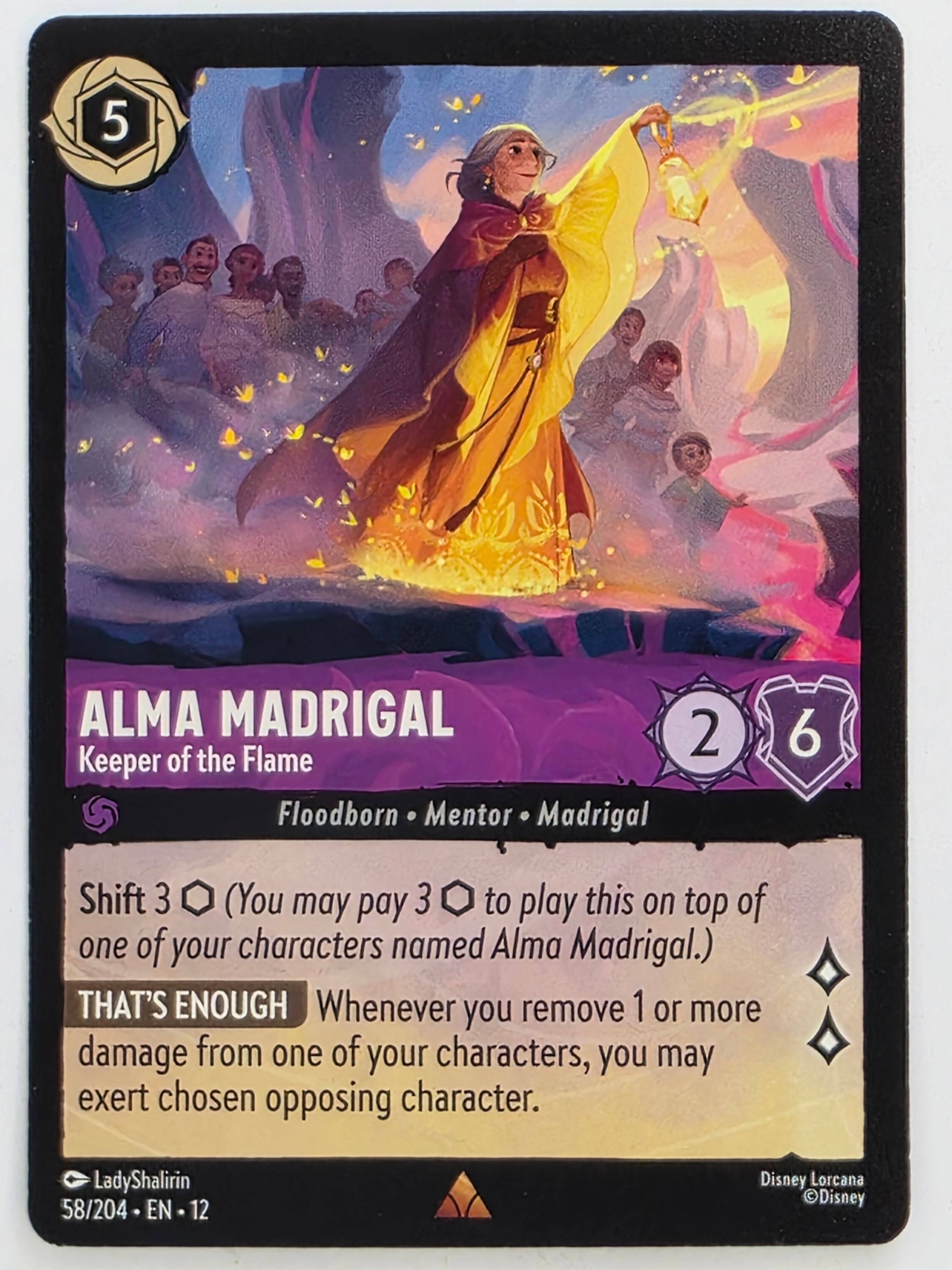 Disney Lorcana Wilds Unknown | #058/204 | Alma Madrigal Keeper of the Flame | Rare