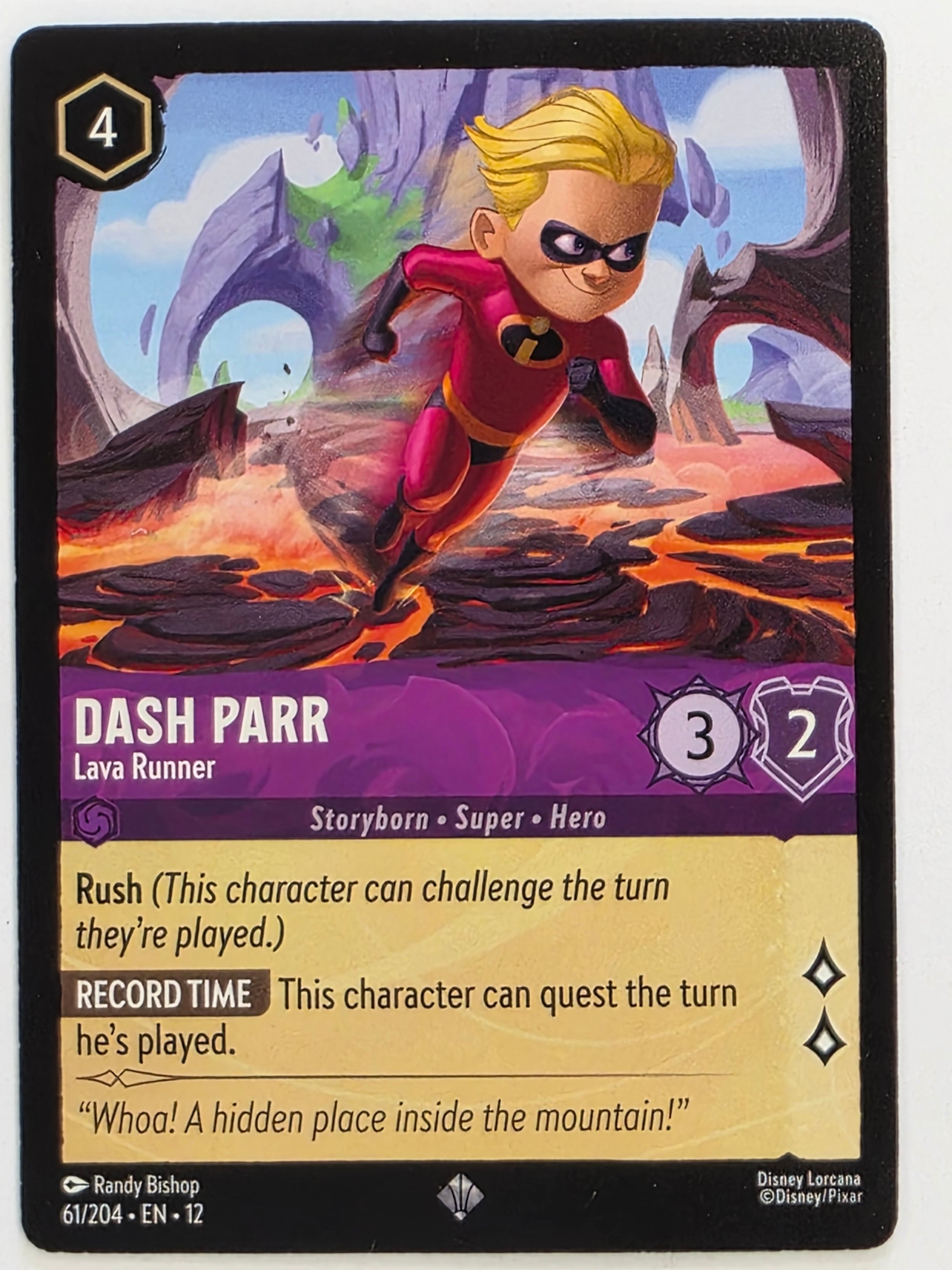 Disney Lorcana Wilds Unknown | #061/204 | Dash Parr Lava Runner | Super Rare