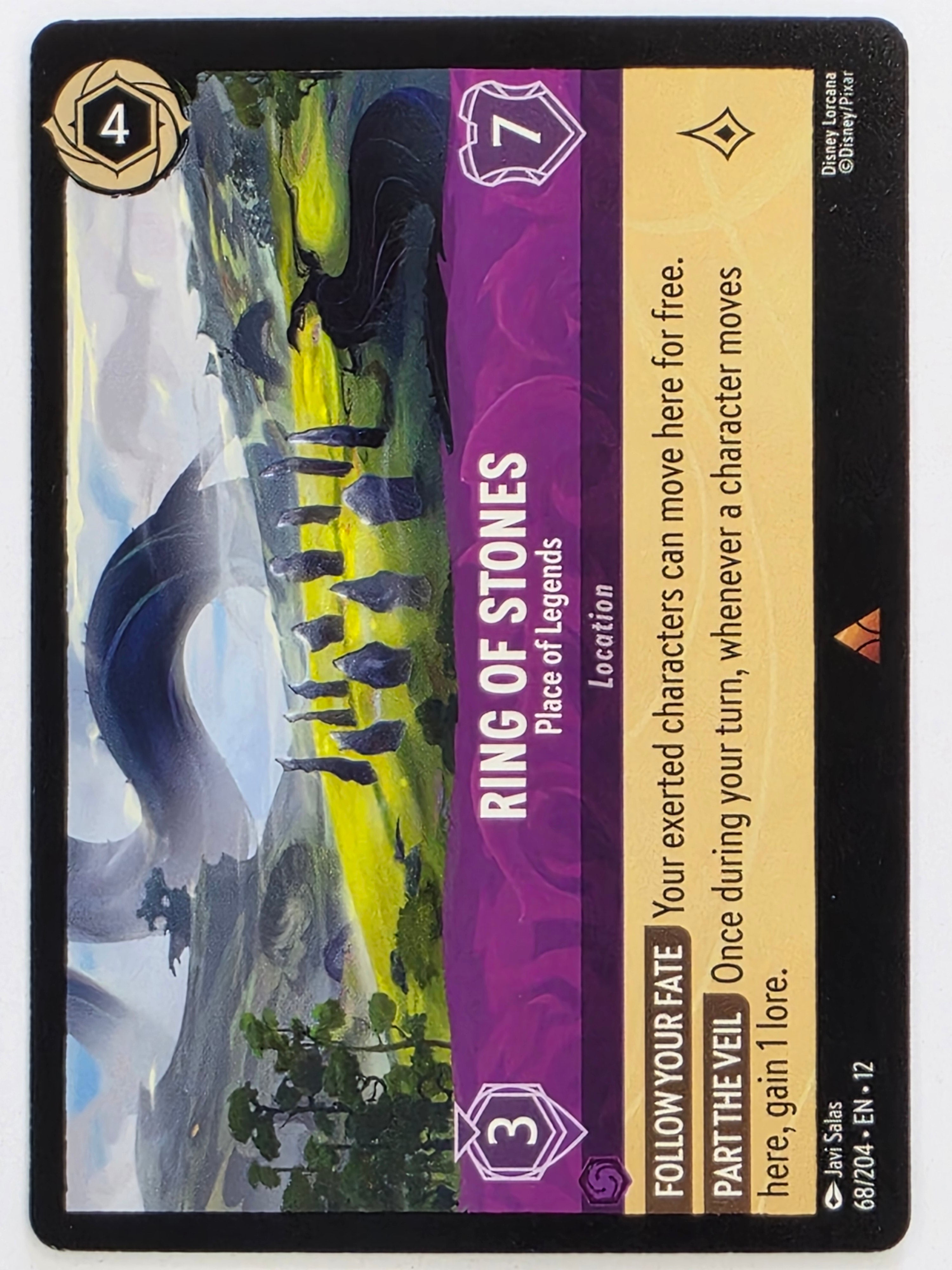 Disney Lorcana Wilds Unknown | #068/204 | Ring of Stones Place of Legends | Rare