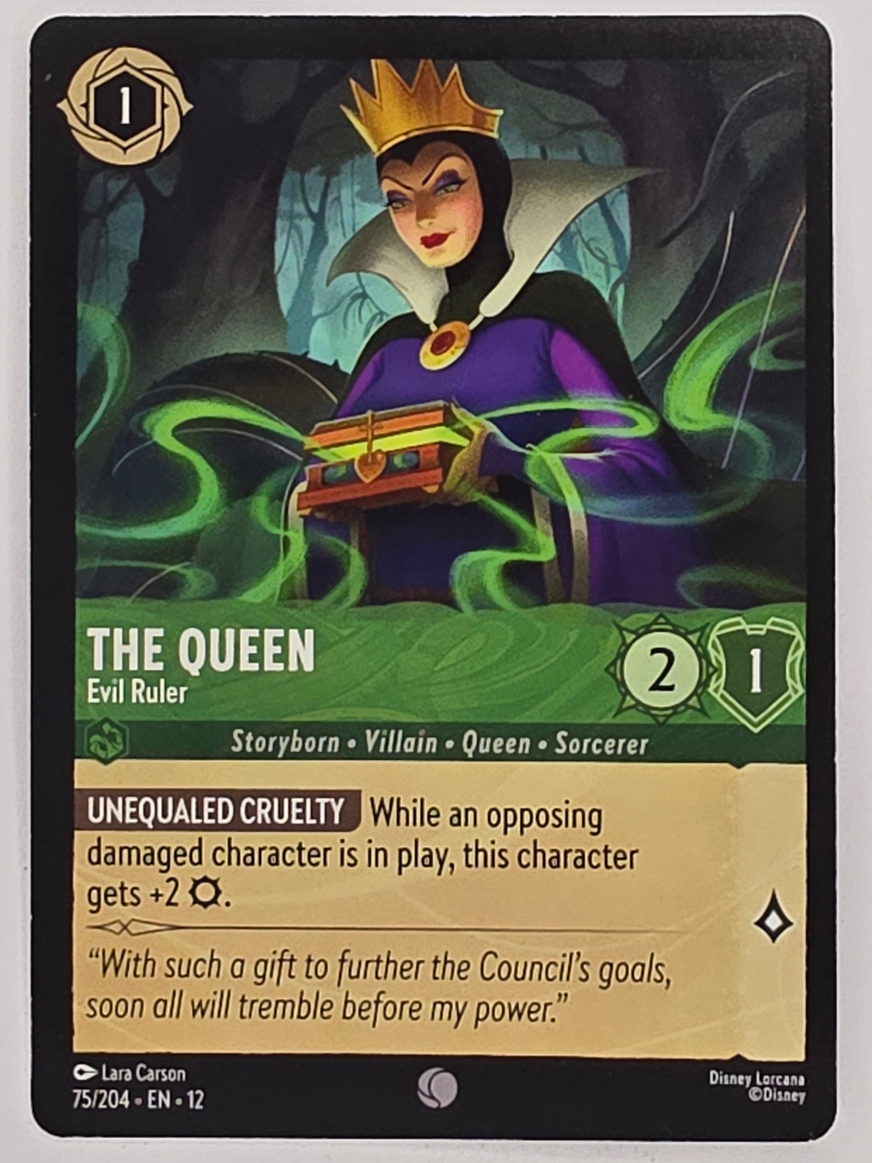 Disney Lorcana Wilds Unknown | #075/204 | The Queen Evil Ruler | Common