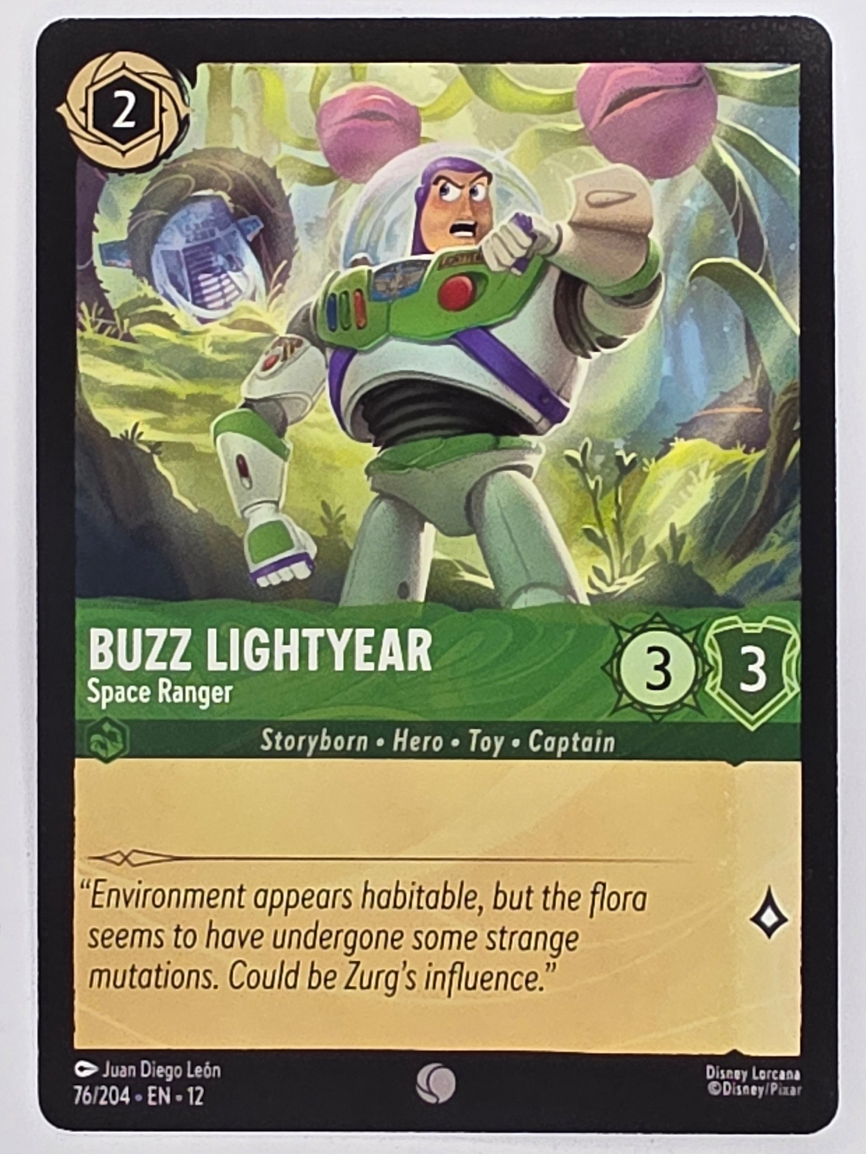 Disney Lorcana Wilds Unknown | #076/204 | Buzz Lightyear Space Ranger | Common