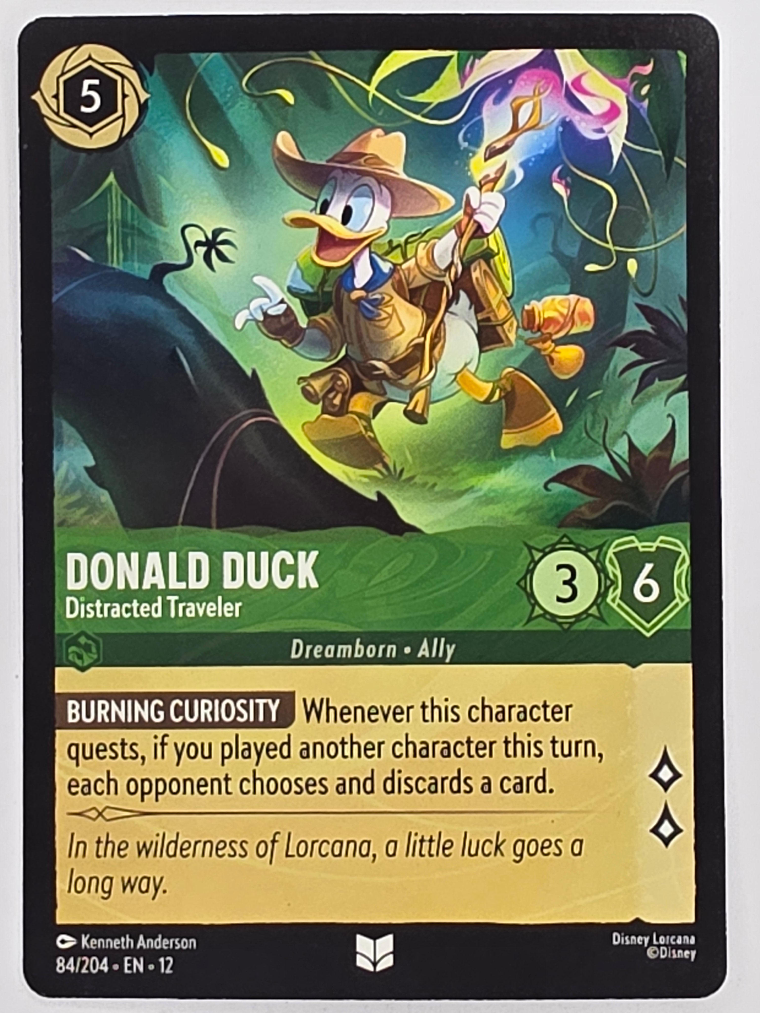 Disney Lorcana Wilds Unknown | #084/204 | Donald Duck Distracted Traveler | Uncommon