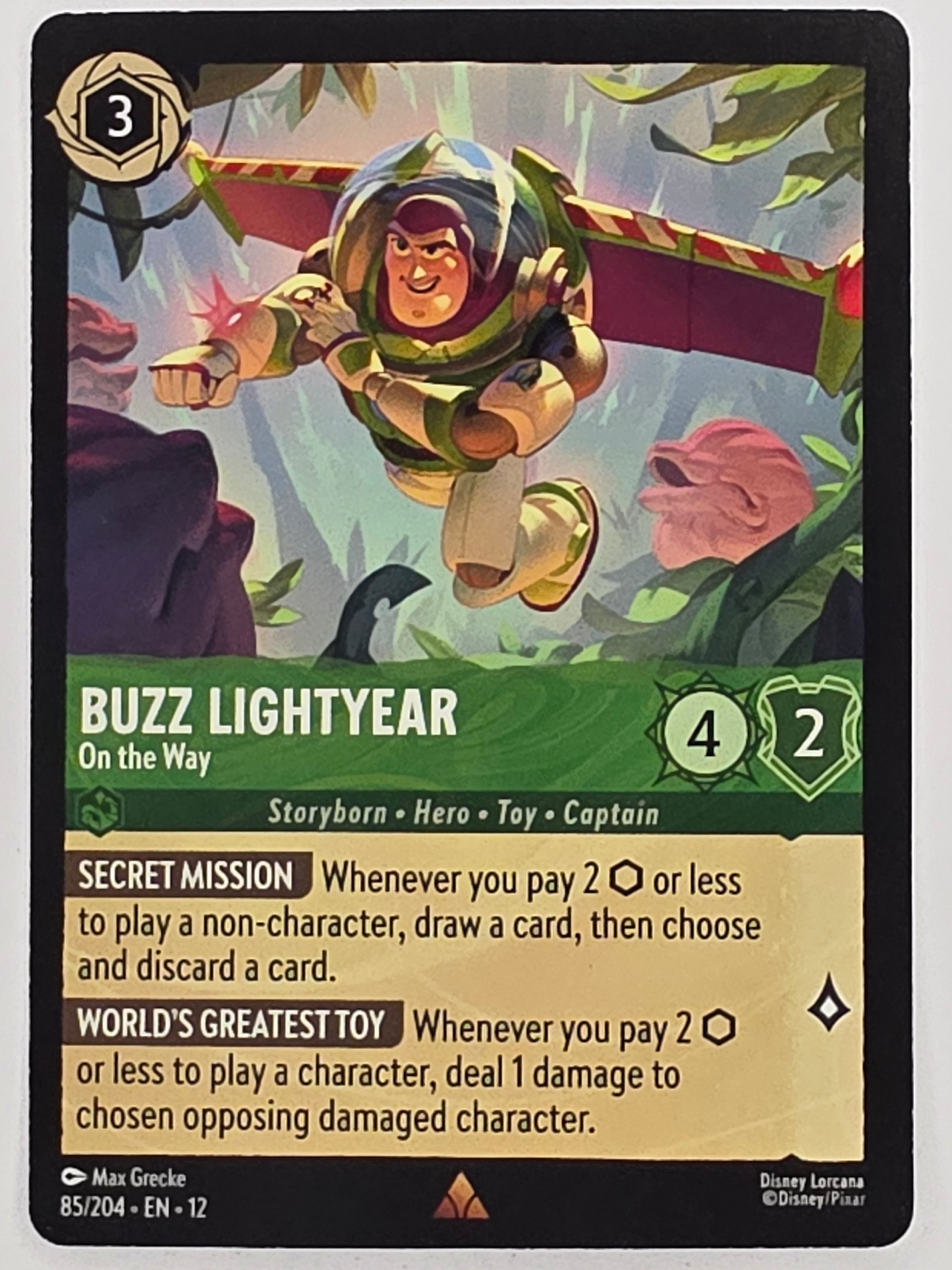 Disney Lorcana Wilds Unknown | #085/204 | Buzz Lightyear On the Way | Rare