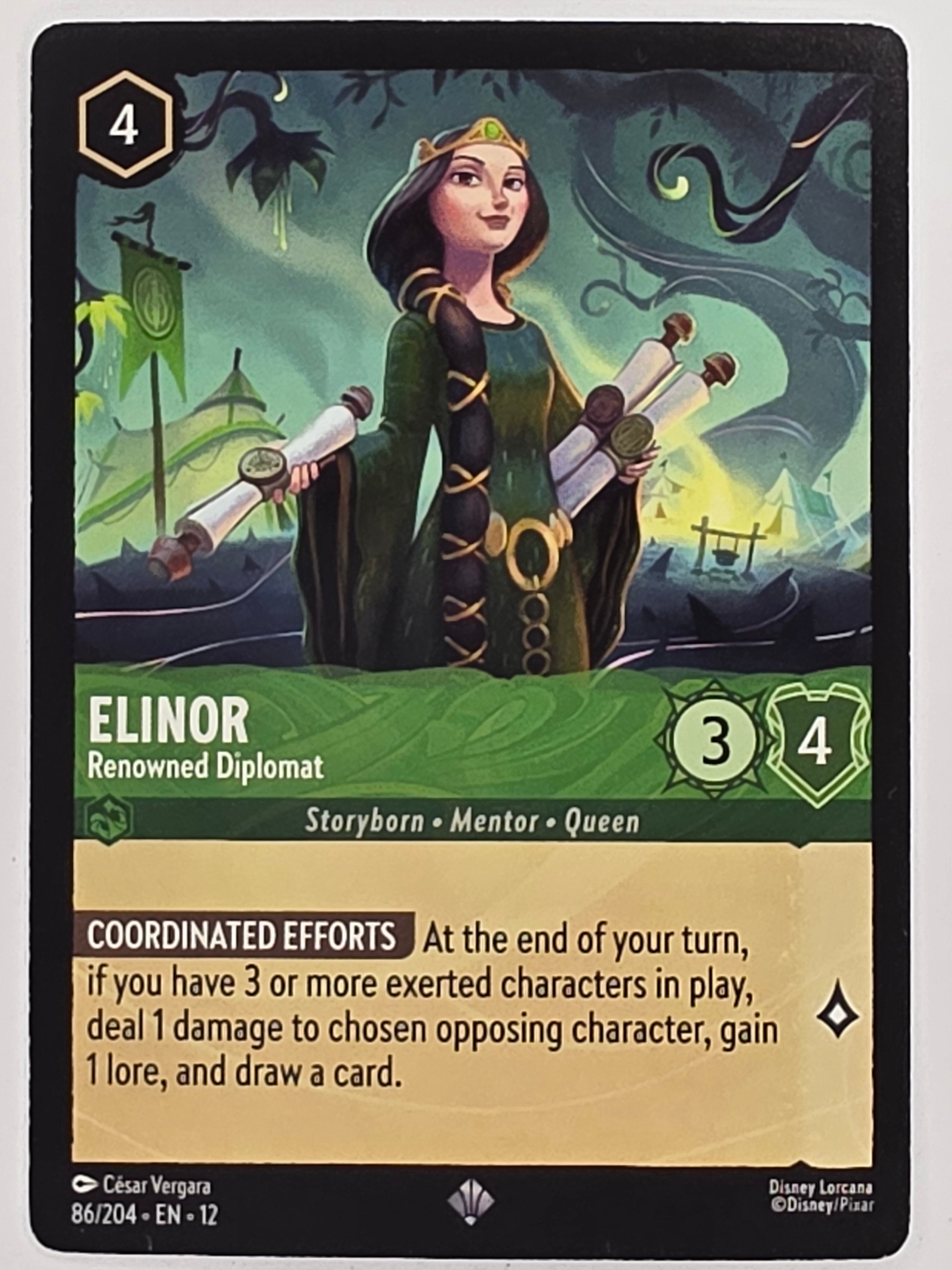 Disney Lorcana Wilds Unknown | #086/204 | Elinor Renowned Diplomat | Super Rare