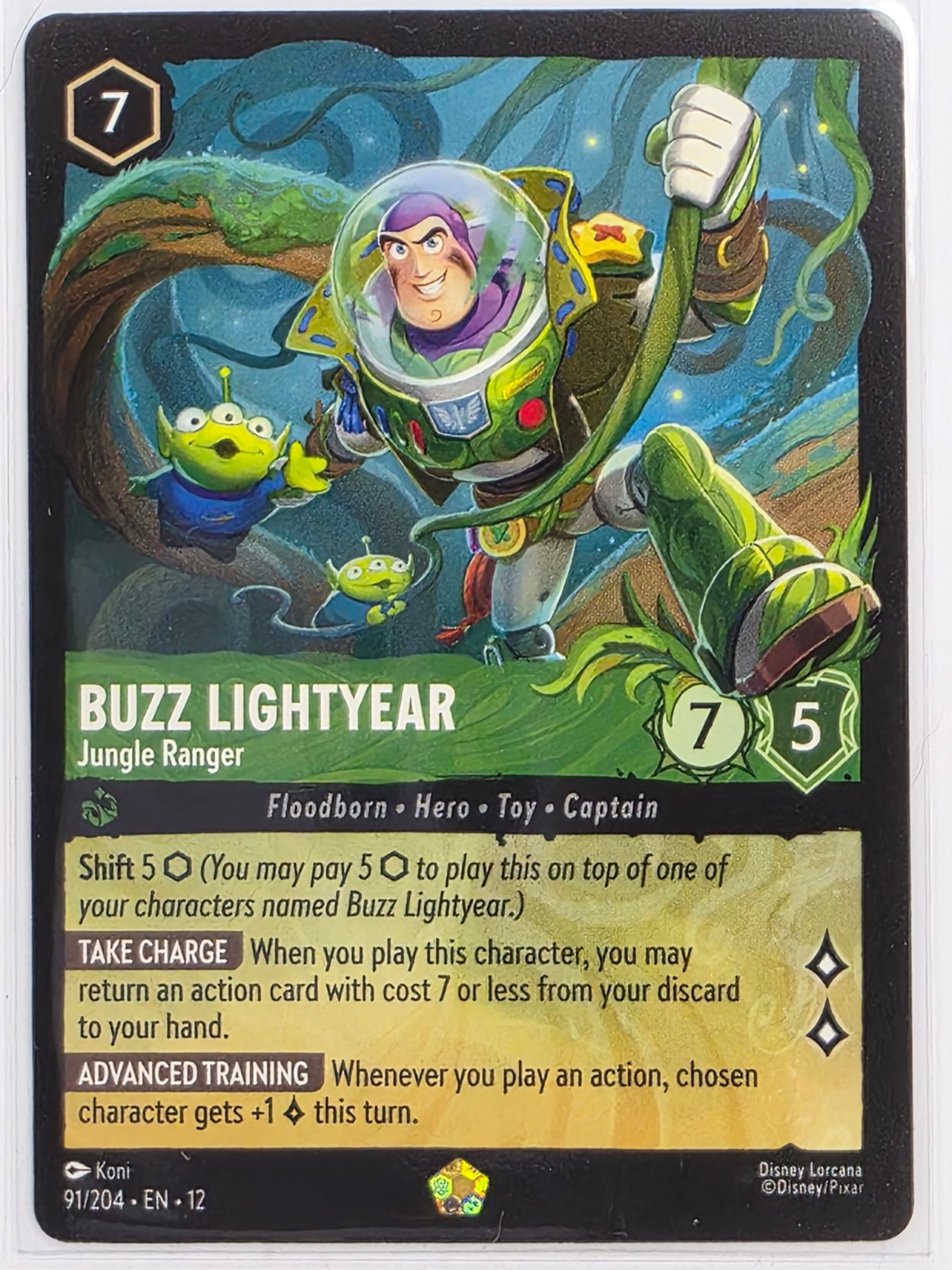 Disney Lorcana Wilds Unknown | #091/204 | Buzz Lightyear Jungle Ranger | Legendary