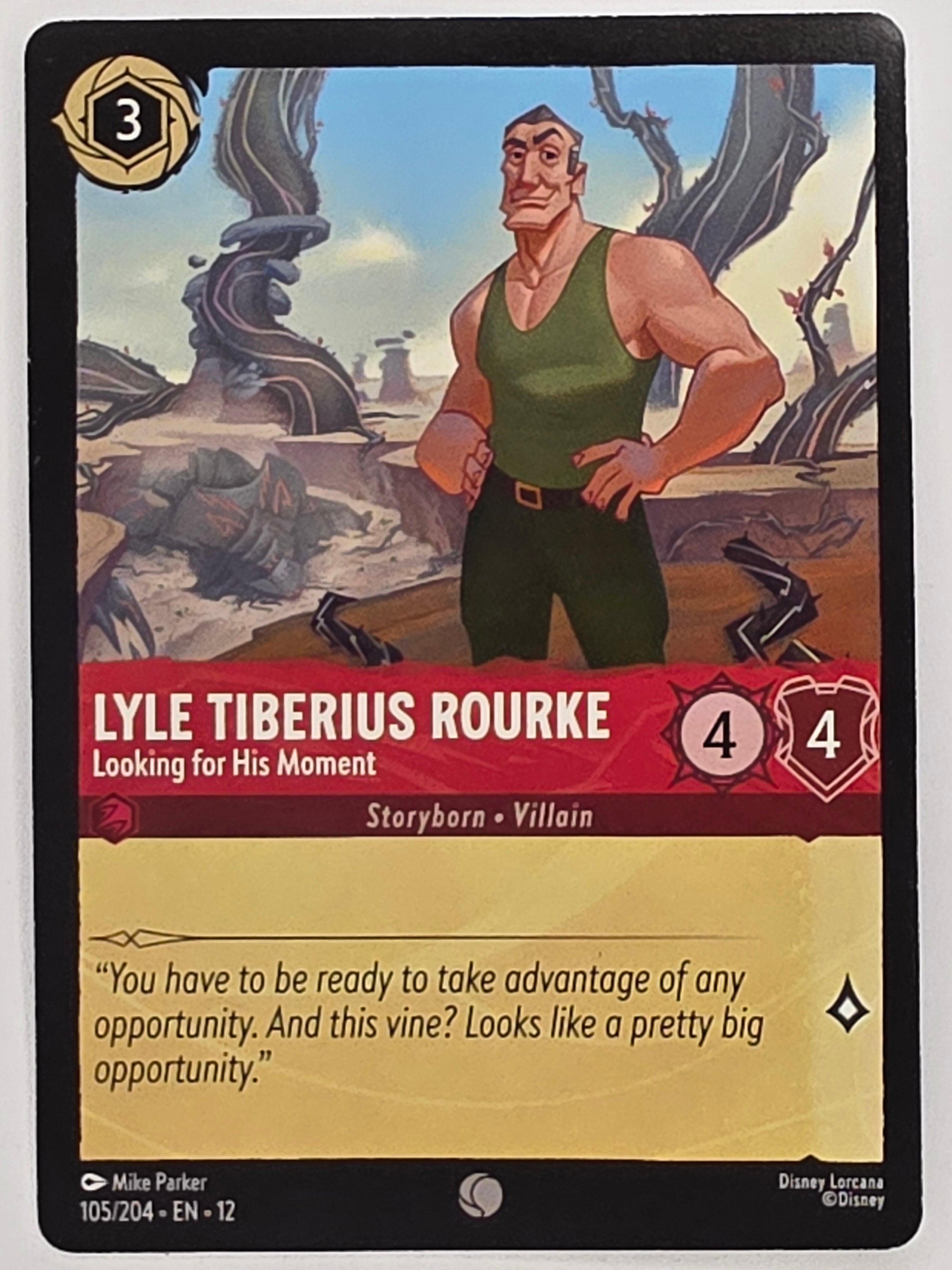 Disney Lorcana Wilds Unknown | #105/204 | Lyle Tiberius Rourke Looking for His Moment | Common