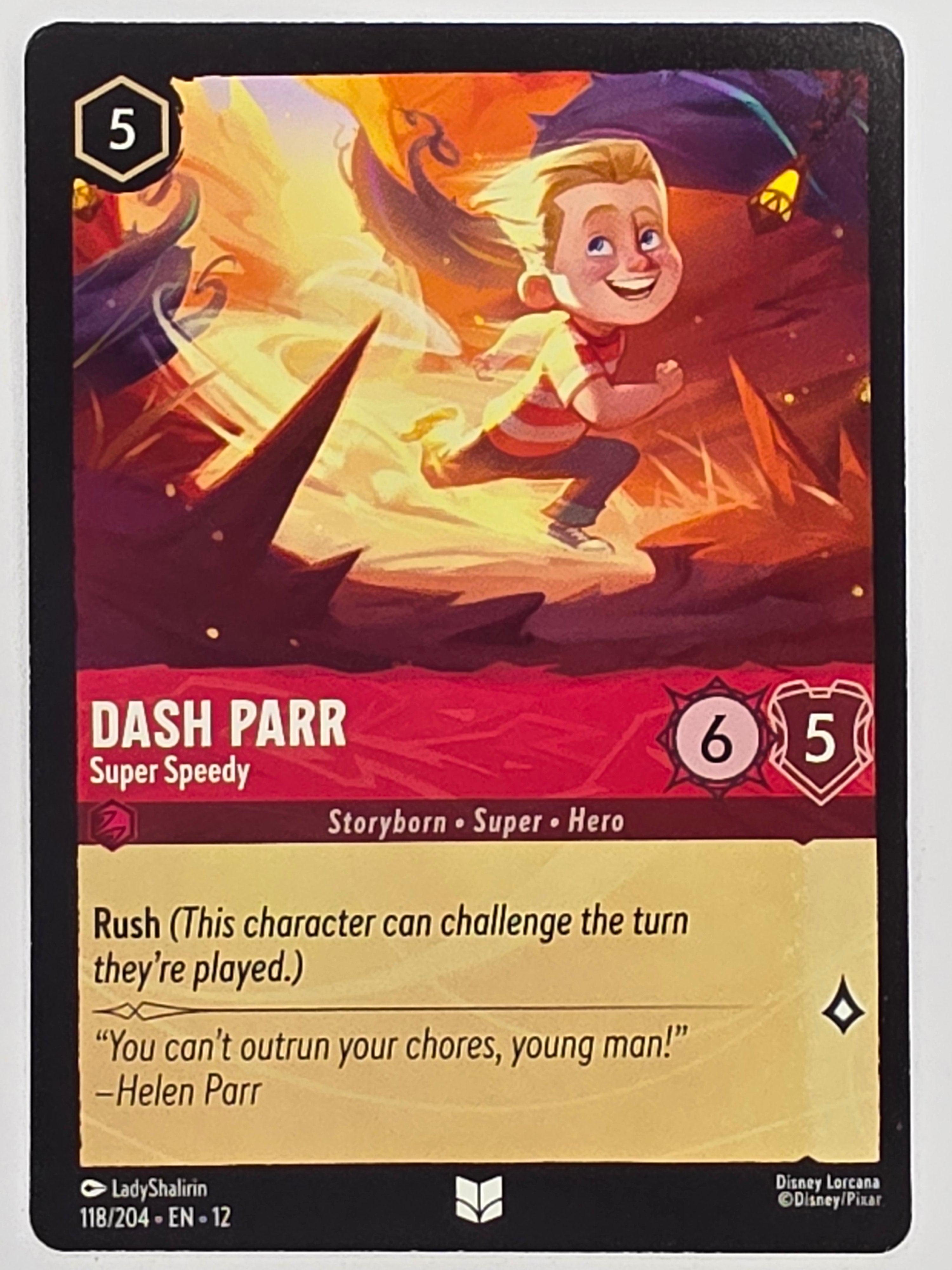 Disney Lorcana Wilds Unknown | #118/204 | Dash Parr Super Speedy | Uncommon
