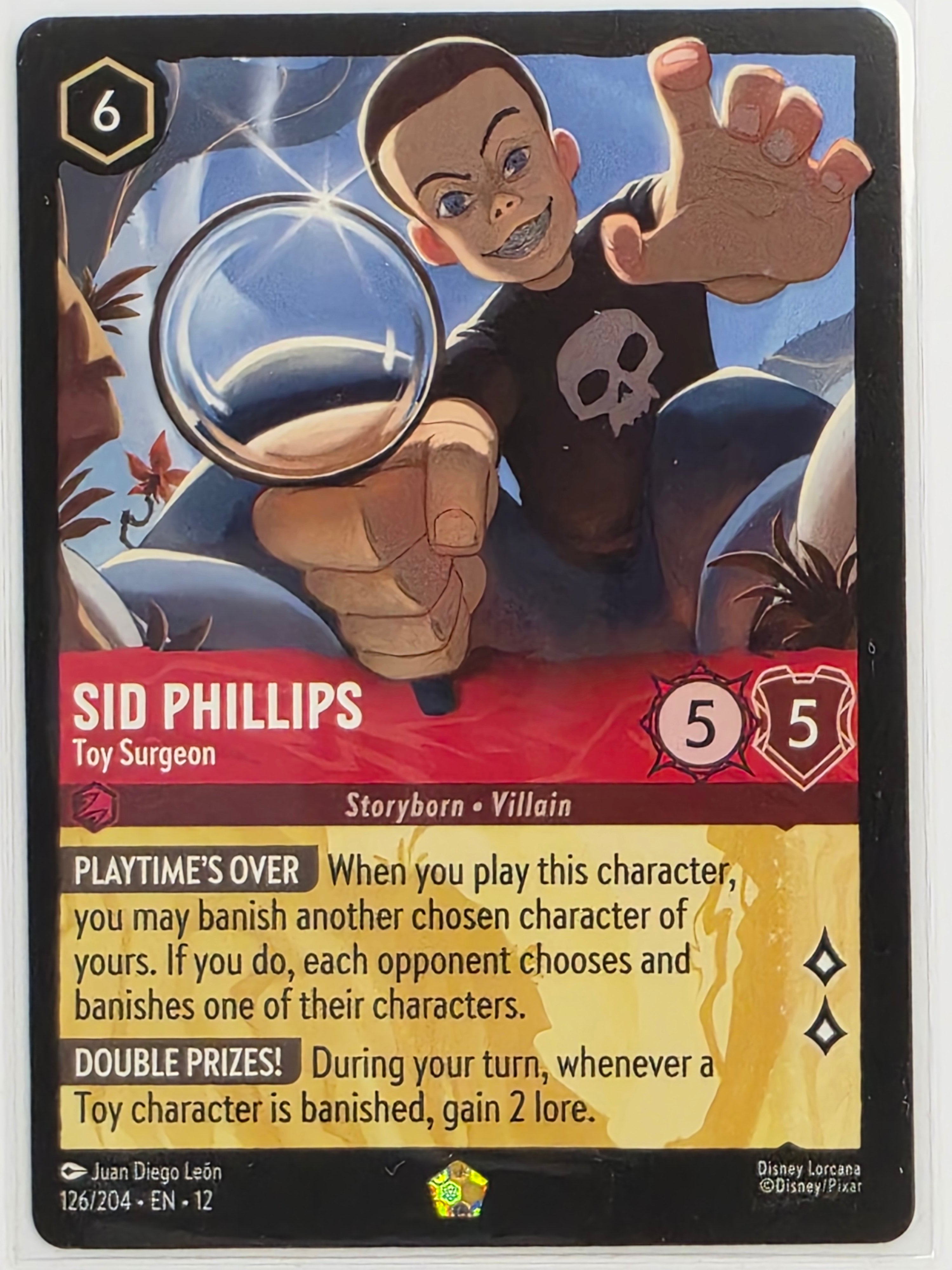 Disney Lorcana Wilds Unknown | #126/204 | Sid Phillips Toy Surgeon | Legendary