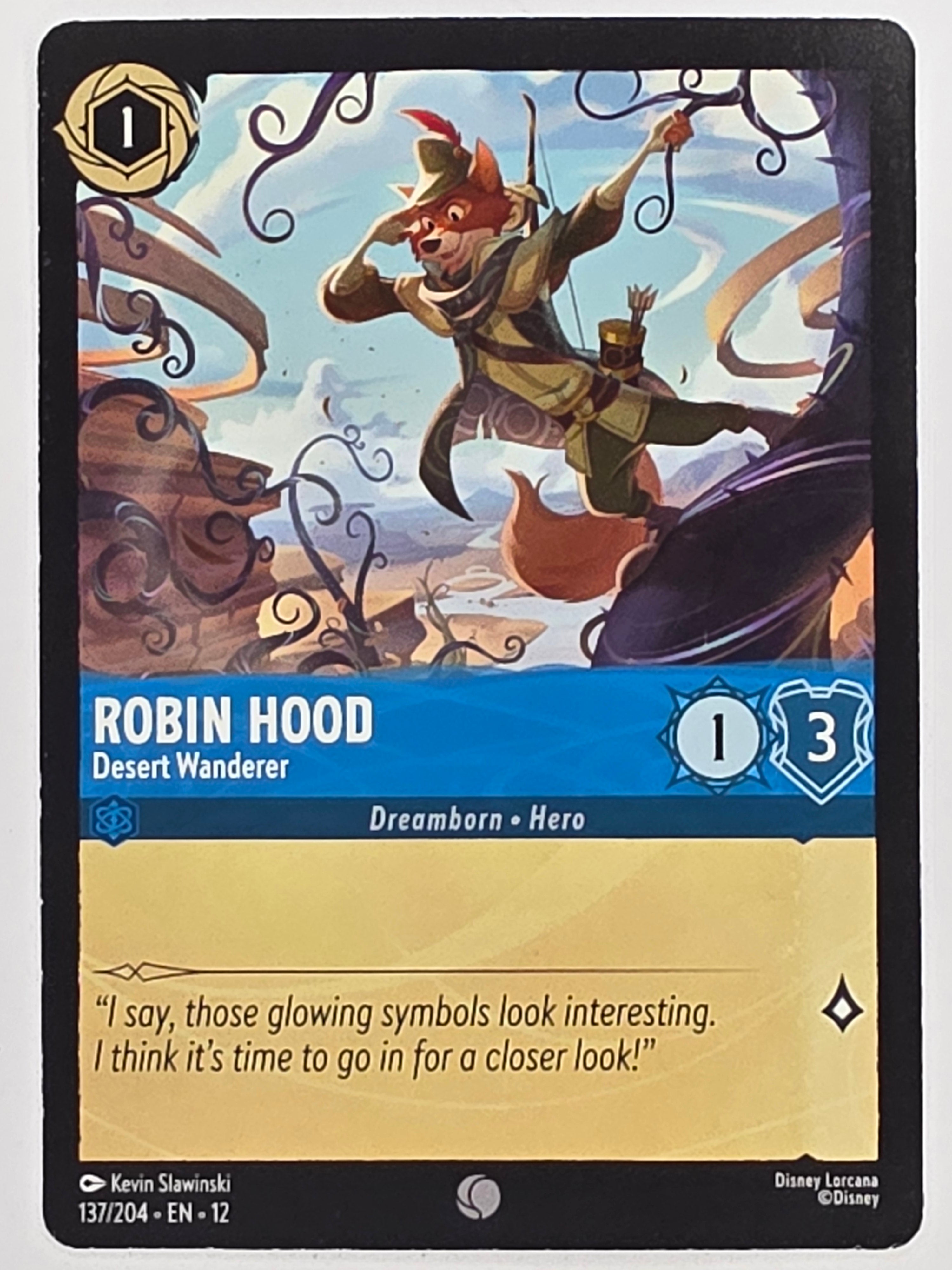 Disney Lorcana Wilds Unknown | #137/204 | Robin Hood Desert Wanderer | Common