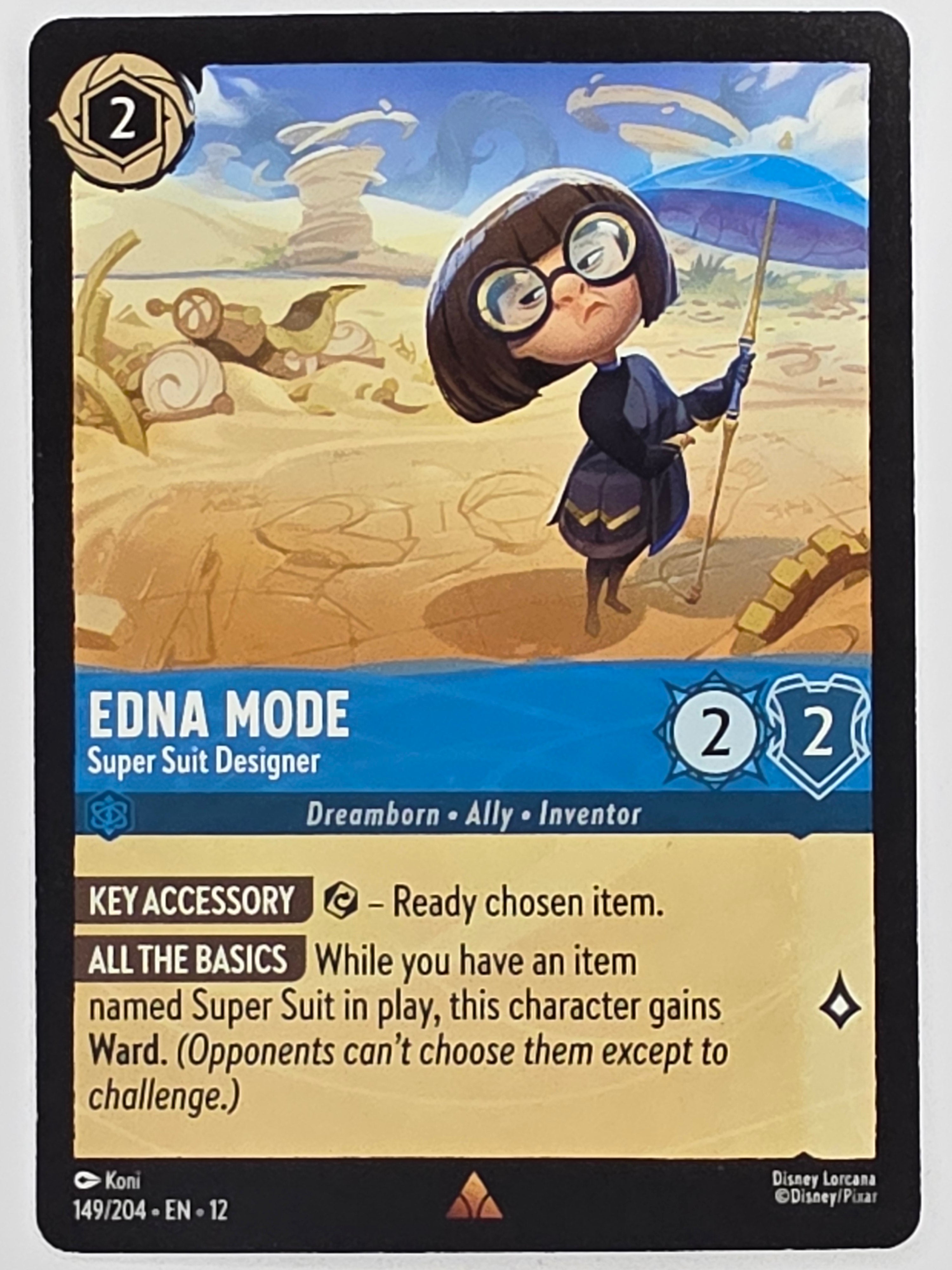 Disney Lorcana Wilds Unknown | #149/204 | Edna Mode Super Suit Designer | Rare