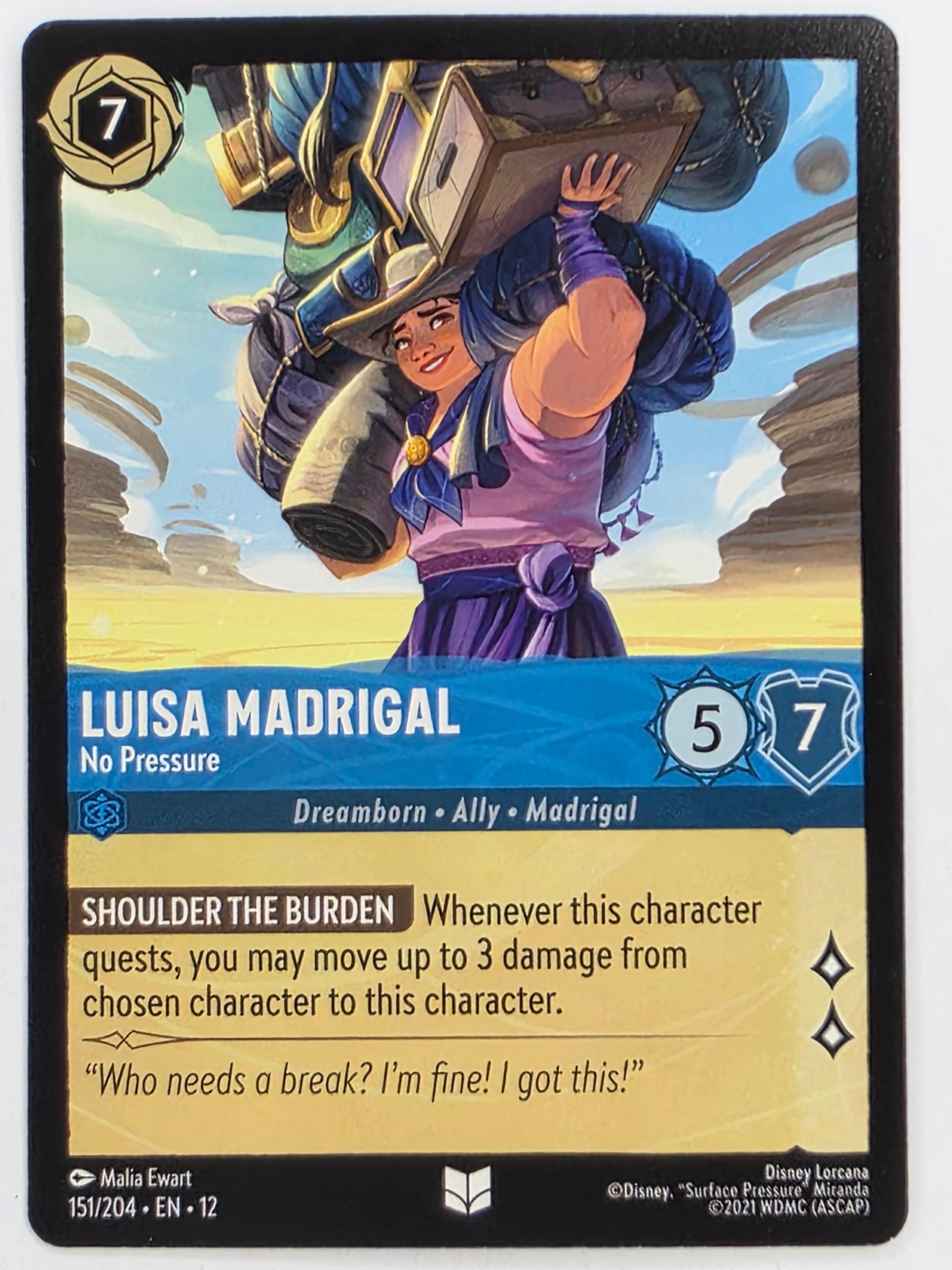 Disney Lorcana Wilds Unknown | #151/204 | Luisa Madrigal No Pressure | Uncommon