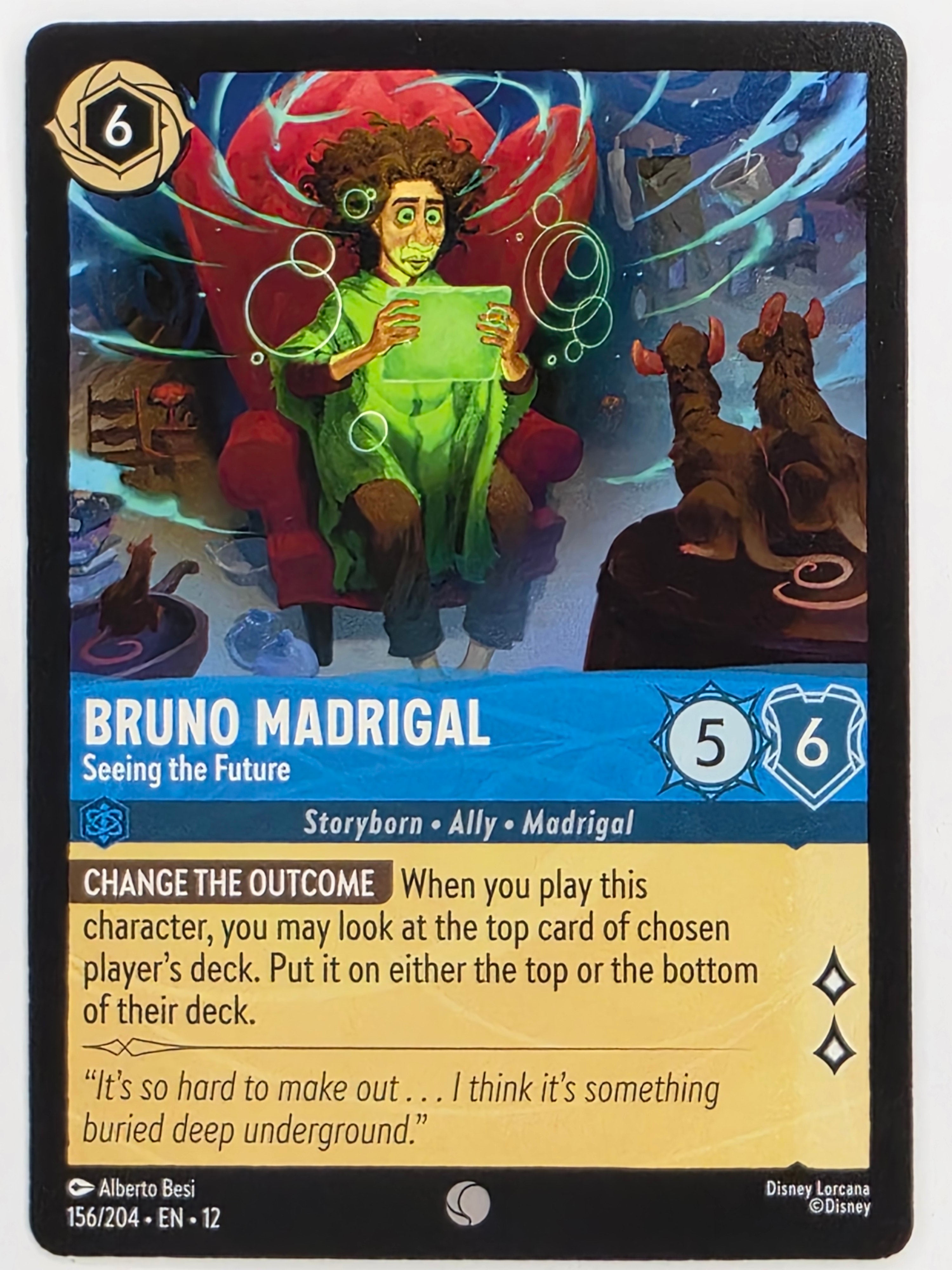 Disney Lorcana Wilds Unknown | #156/204 | Bruno Madrigal Seeing the Future | Common