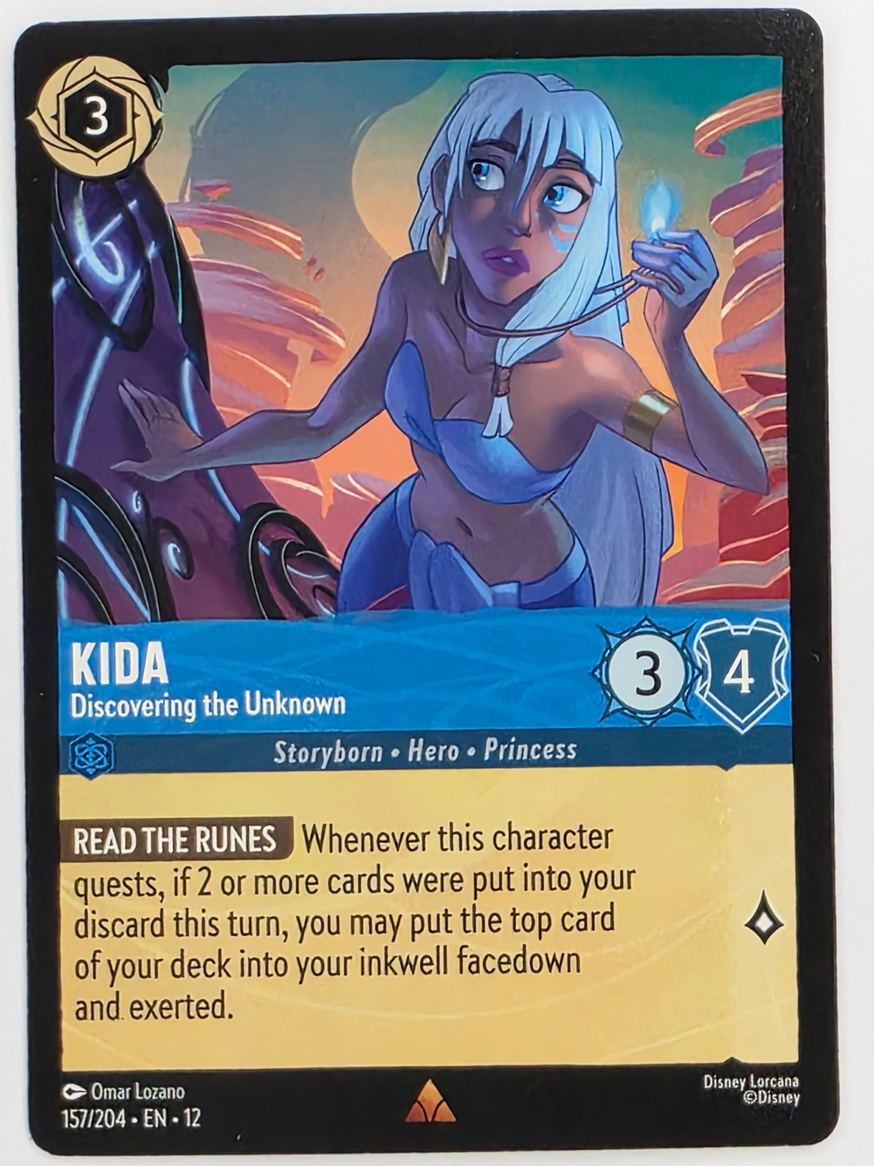 Disney Lorcana Wilds Unknown | #157/204 | Kida Discovering the Unknown | Rare