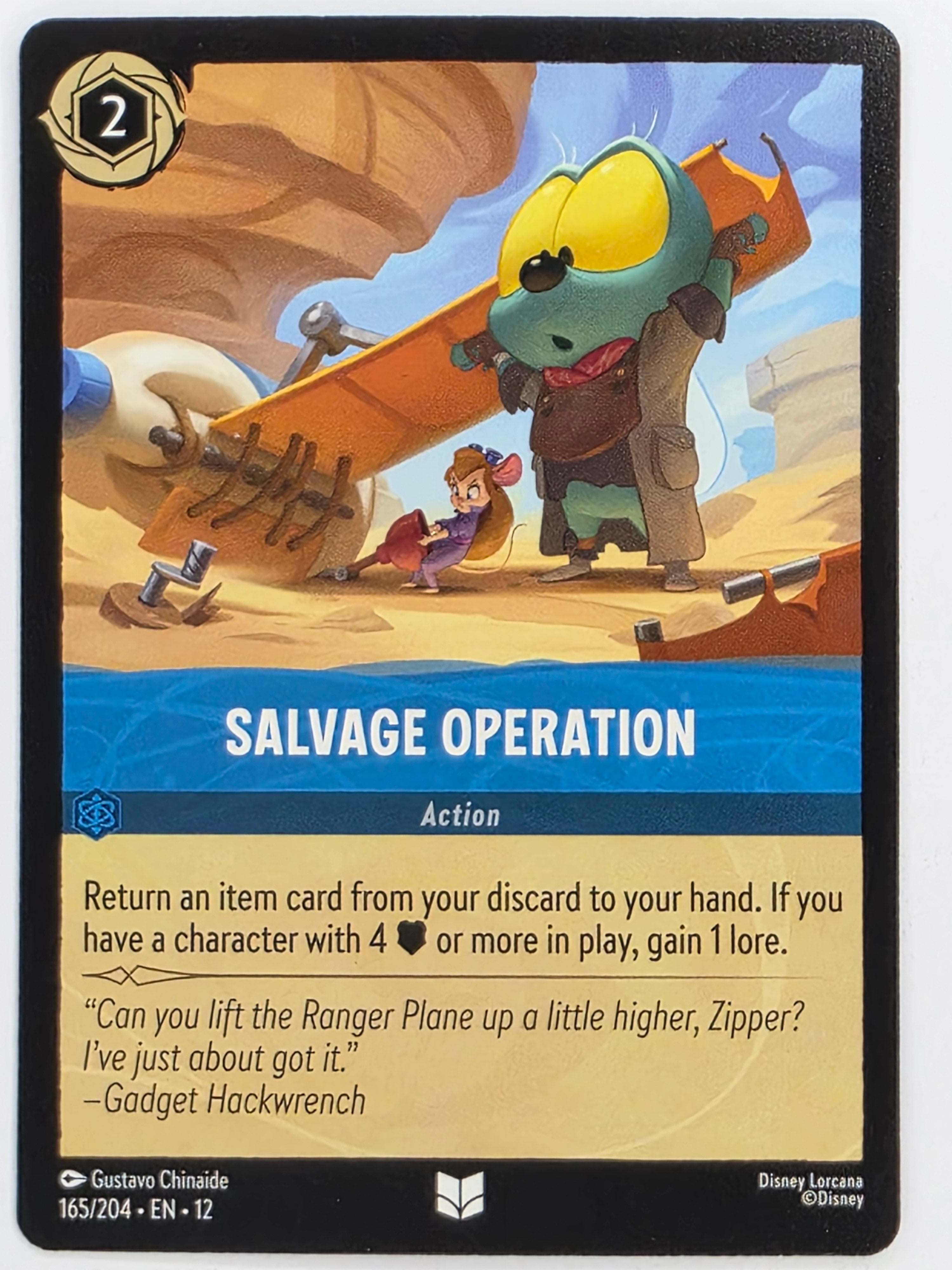 Disney Lorcana Wilds Unknown | #165/204 | Salvage Operation | Uncommon