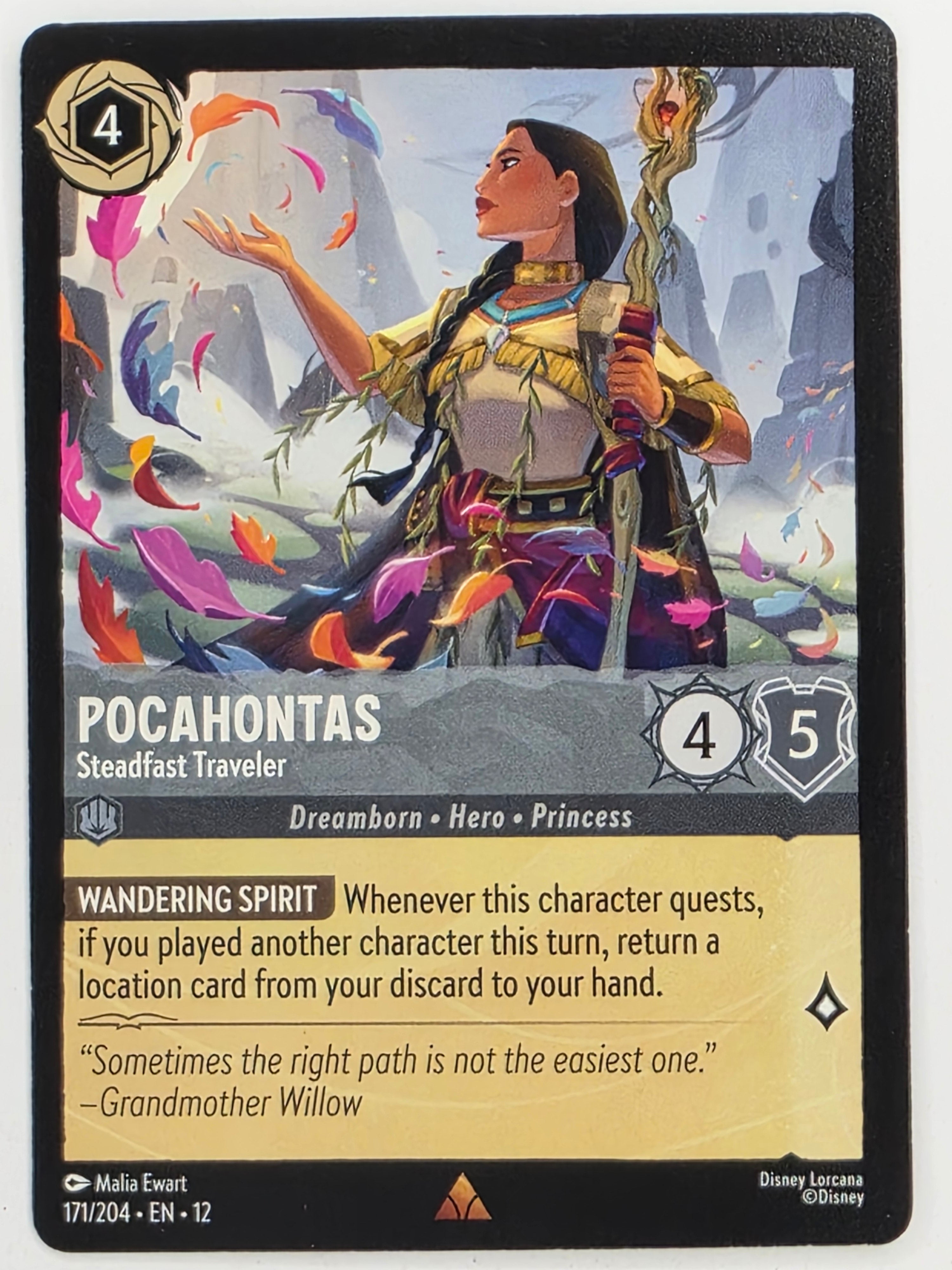 Disney Lorcana Wilds Unknown | #171/204 | Pocahontas Steadfast Traveler | Rare