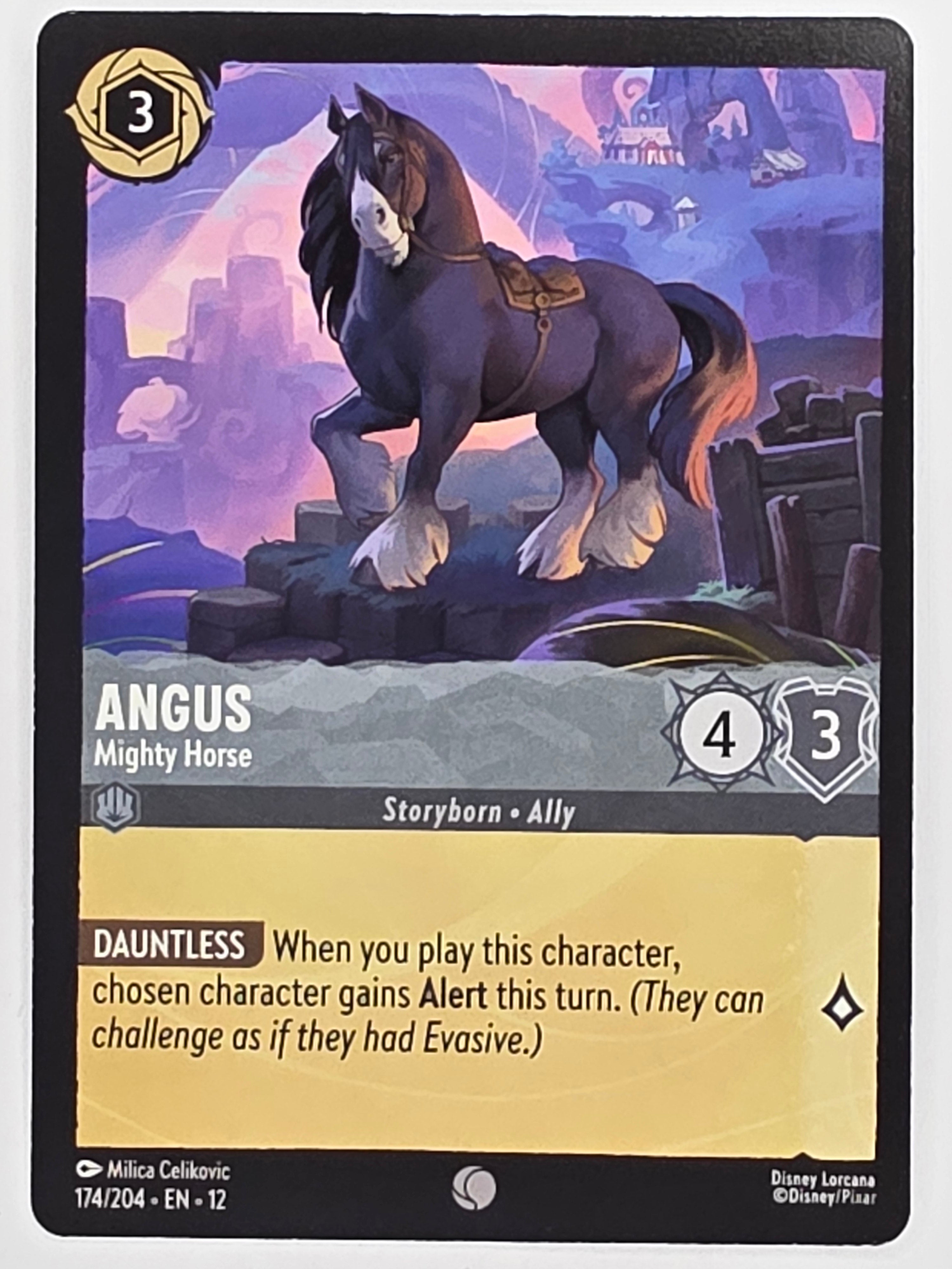 Disney Lorcana Wilds Unknown | #174/204 | Angus Mighty Horse | Common