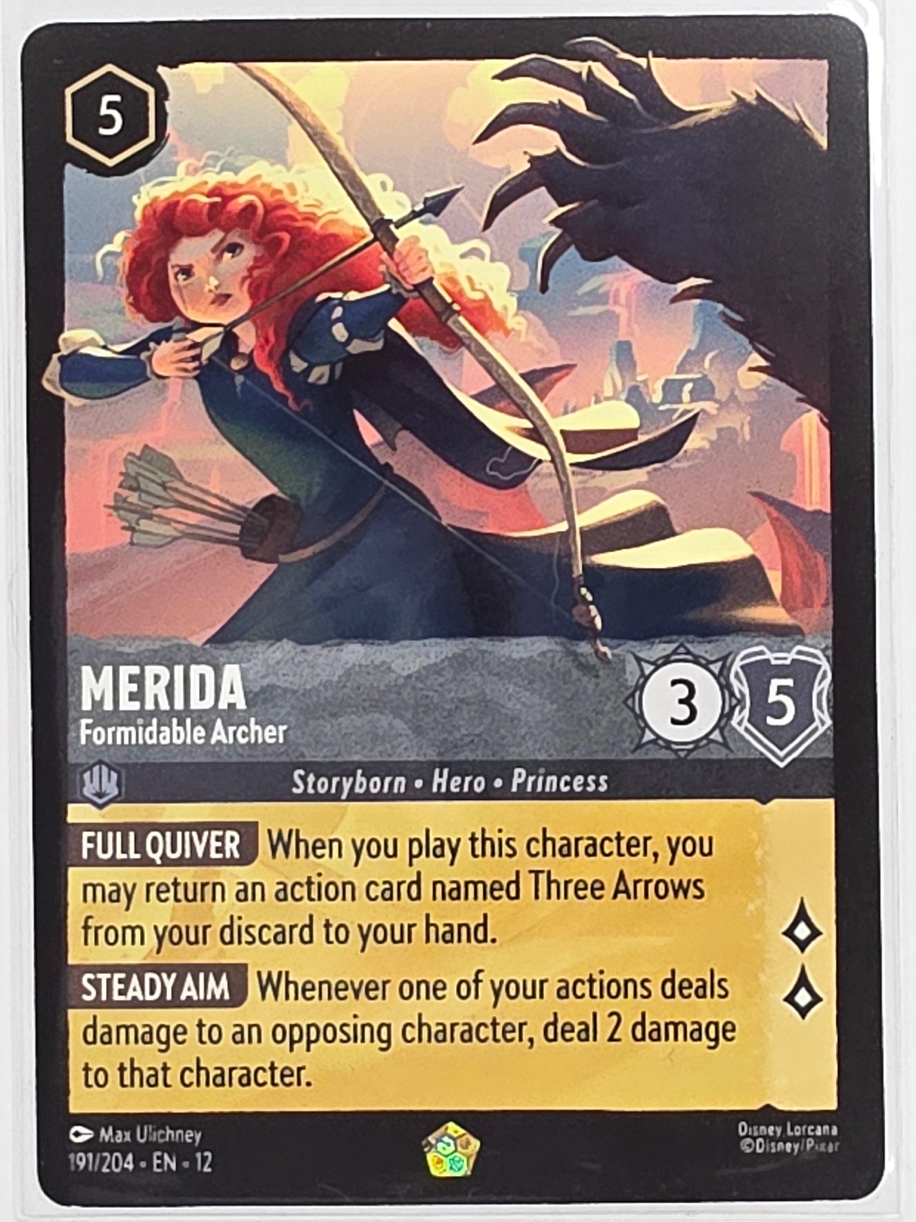 Disney Lorcana Wilds Unknown | #191/204 | Merida Formidable Archer | Legendary