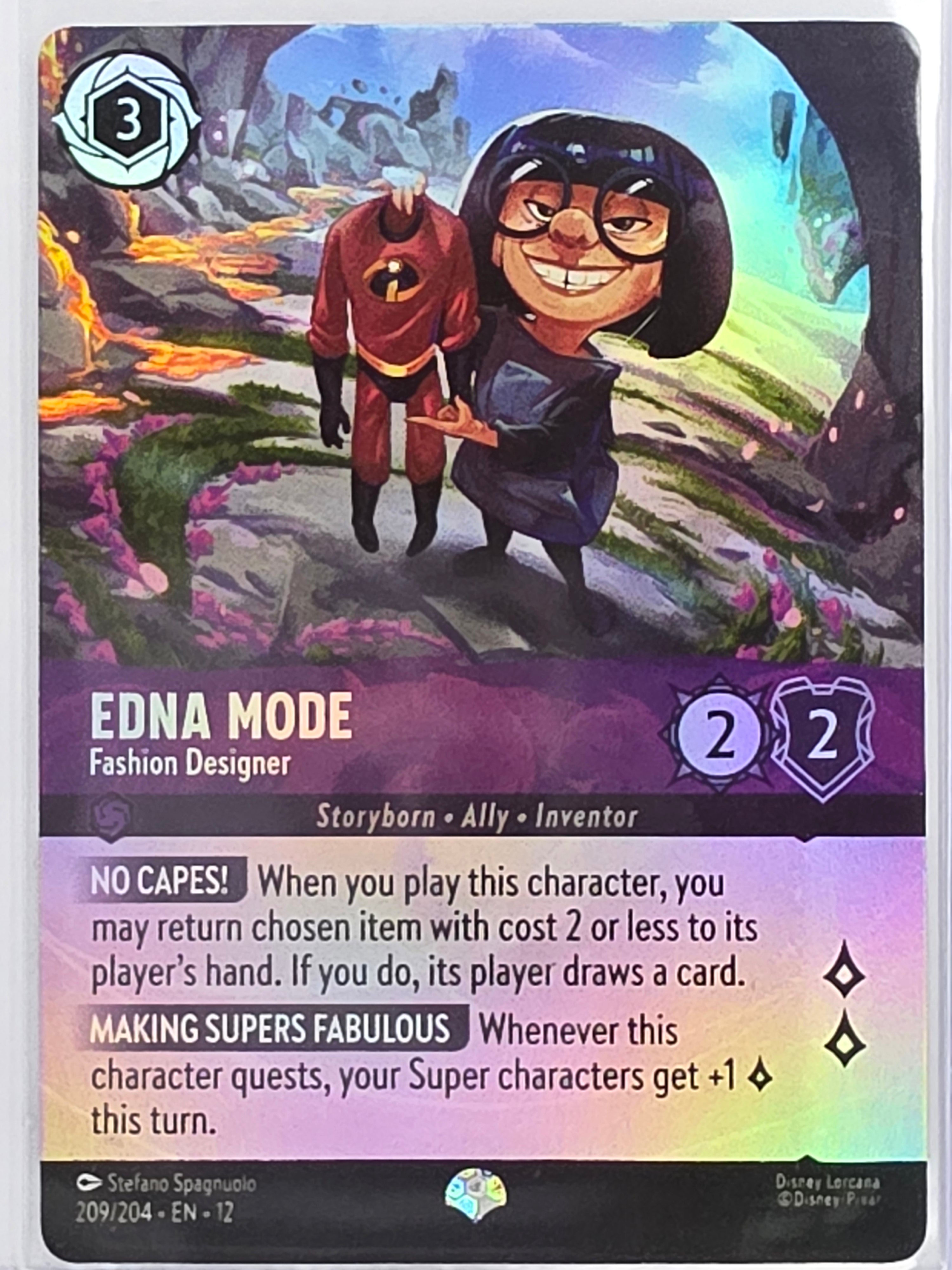Disney Lorcana Wilds Unknown | #209/204 | Edna Mode Fashion Designer | Epic