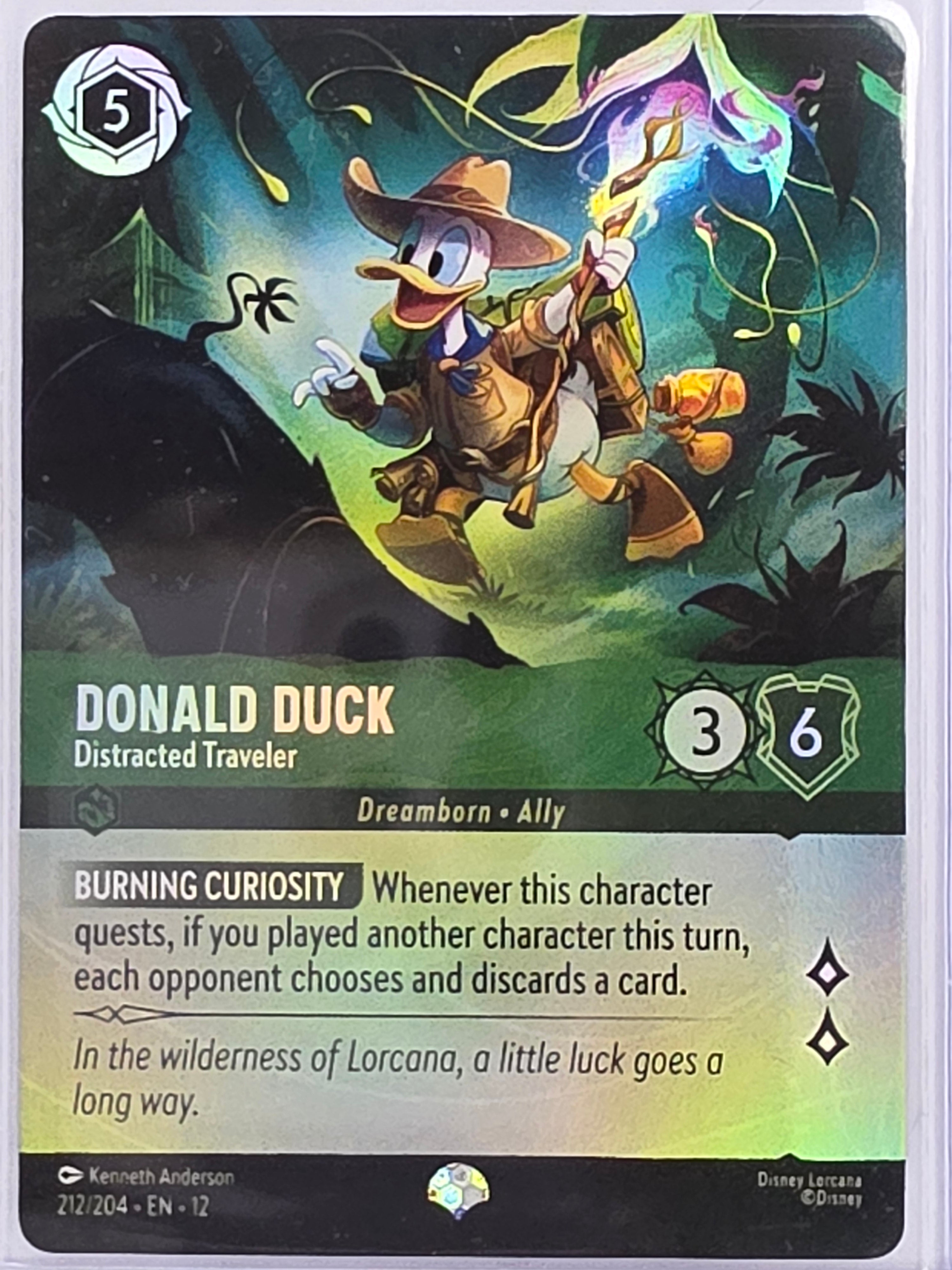Disney Lorcana Wilds Unknown | #212/204 | Donald Duck Distracted Traveler | Epic