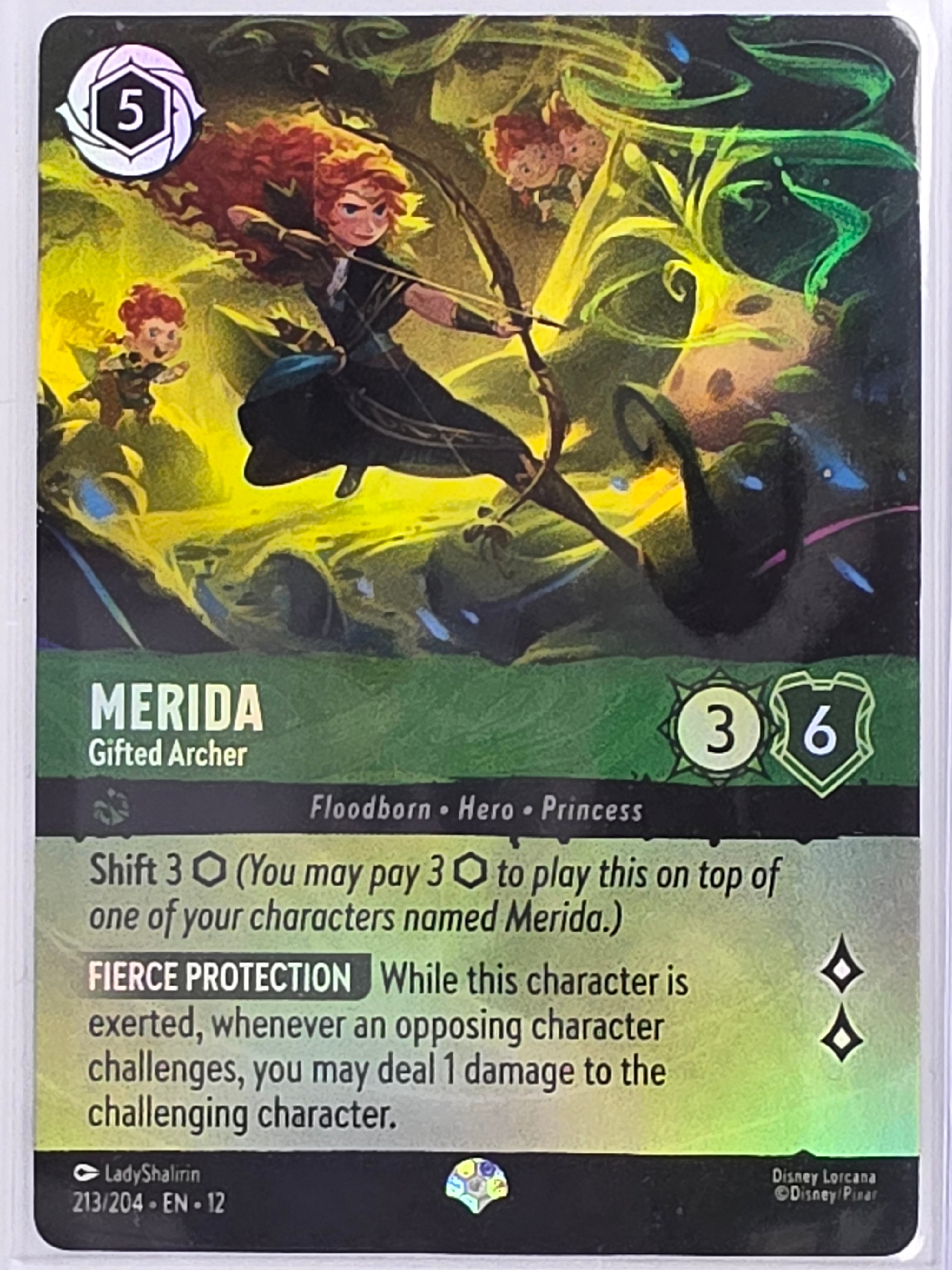 Disney Lorcana Wilds Unknown | #213/204 | Merida Gifted Archer | Epic