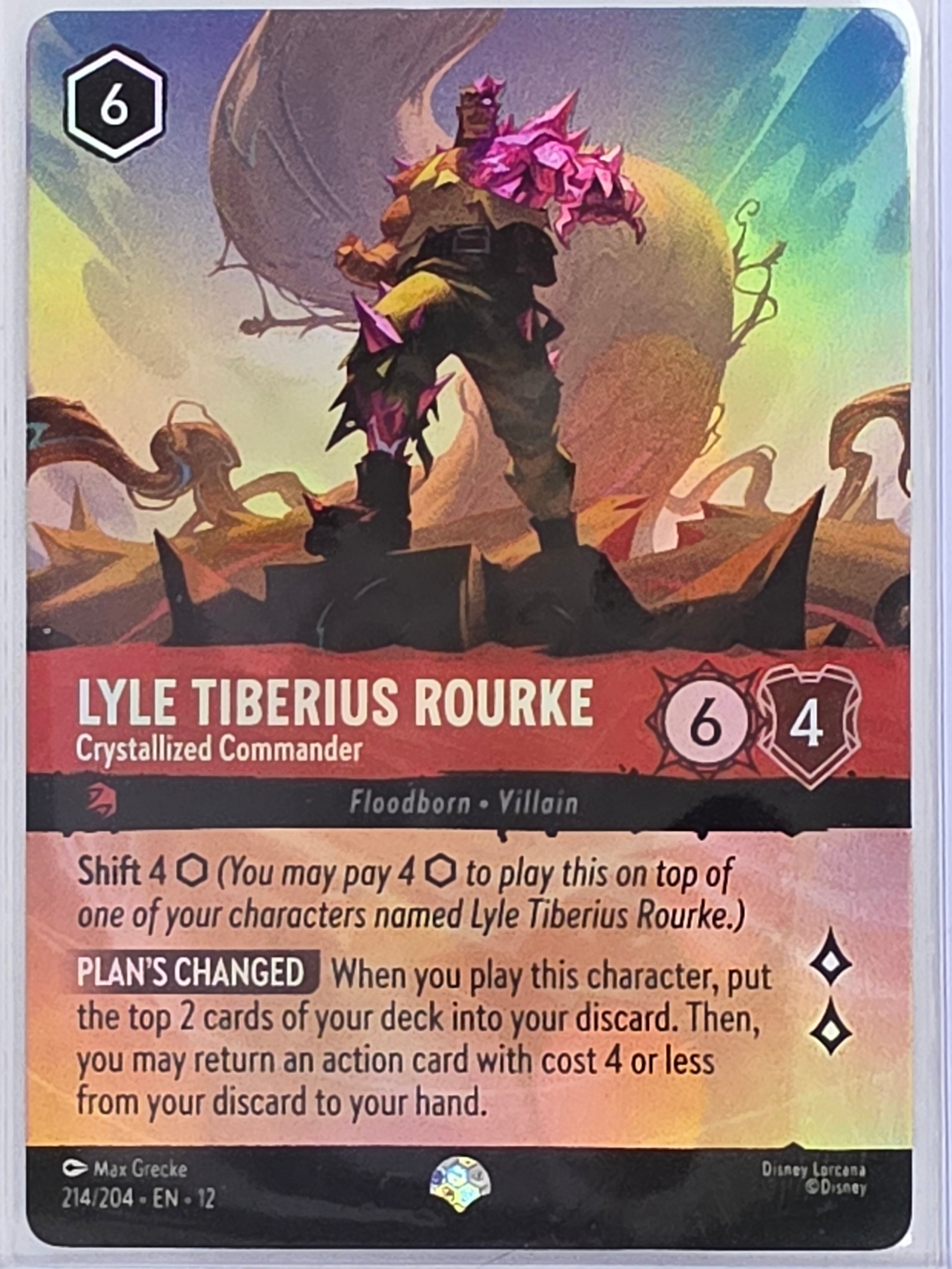 Disney Lorcana Wilds Unknown | #214/204 | Lyle Tiberius Rourke Crystallized Commander | Epic