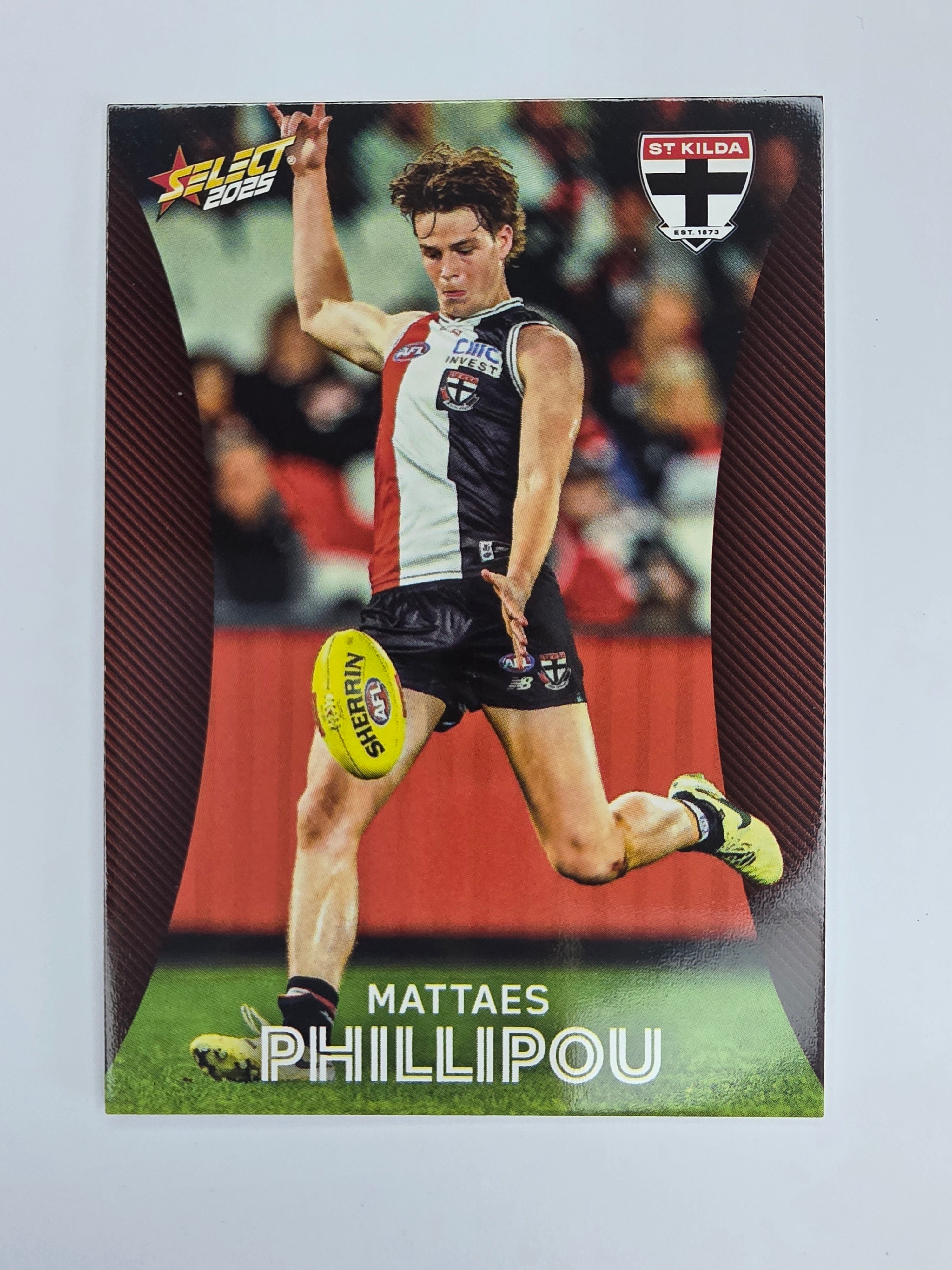 AFL 2025 Footy Stars Base Card #160 Mattaes Phillipou St Kilda