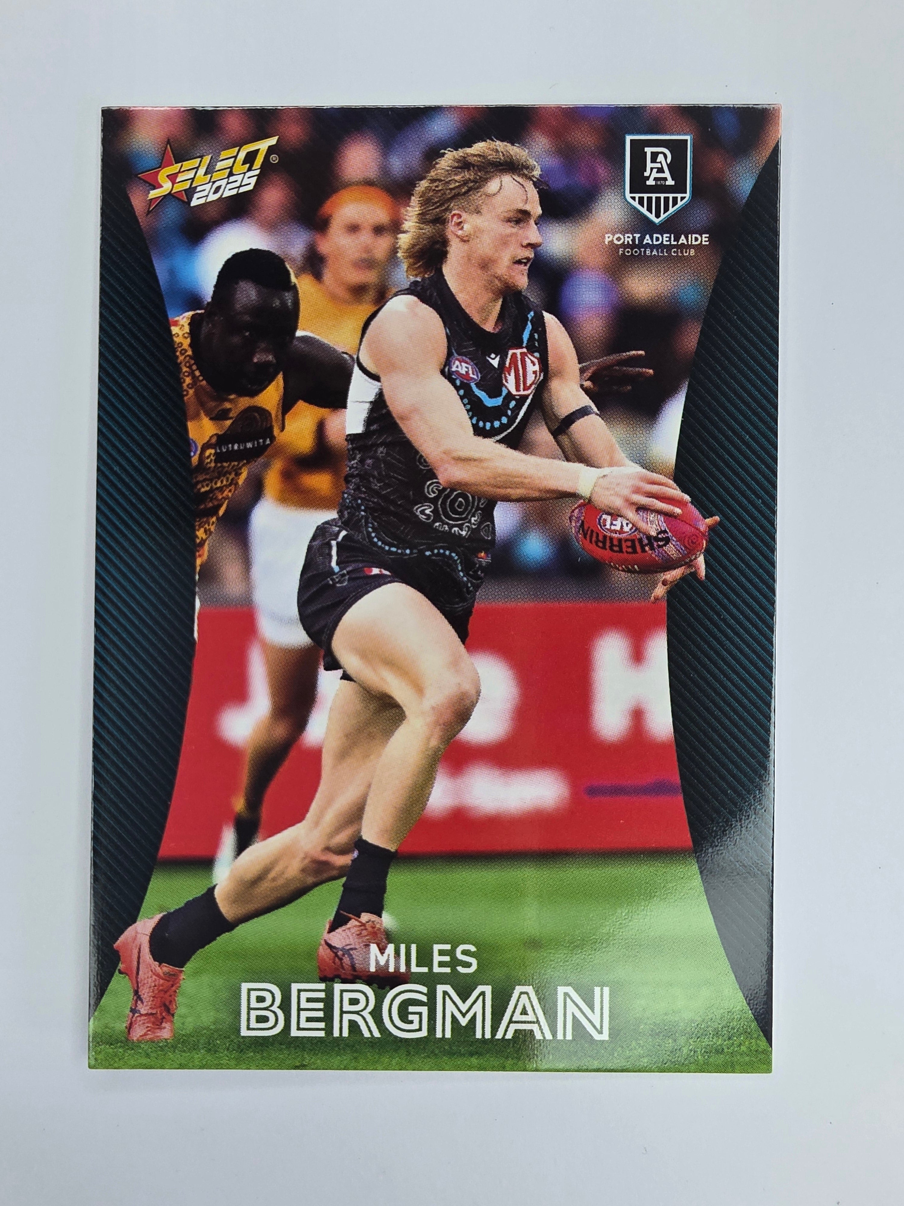 AFL 2025 Footy Stars Base Card #133 Miles Bergman Port Adelaide