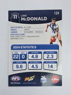 AFL 2025 Footy Stars Base Card #124 Luke McDonald North Melbourne