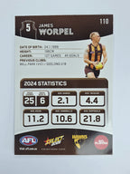 AFL 2025 Footy Stars Base Card #110 James Worpel Hawthorn