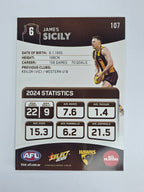 AFL 2025 Footy Stars Base Card #107 James Sicily Hawthorn