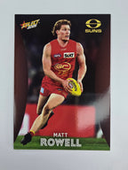 AFL 2025 Footy Stars Base Card #096 Matt Rowell Gold Coast Suns