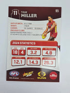 AFL 2025 Footy Stars Base Card #095 Touk Miller Gold Coast Suns