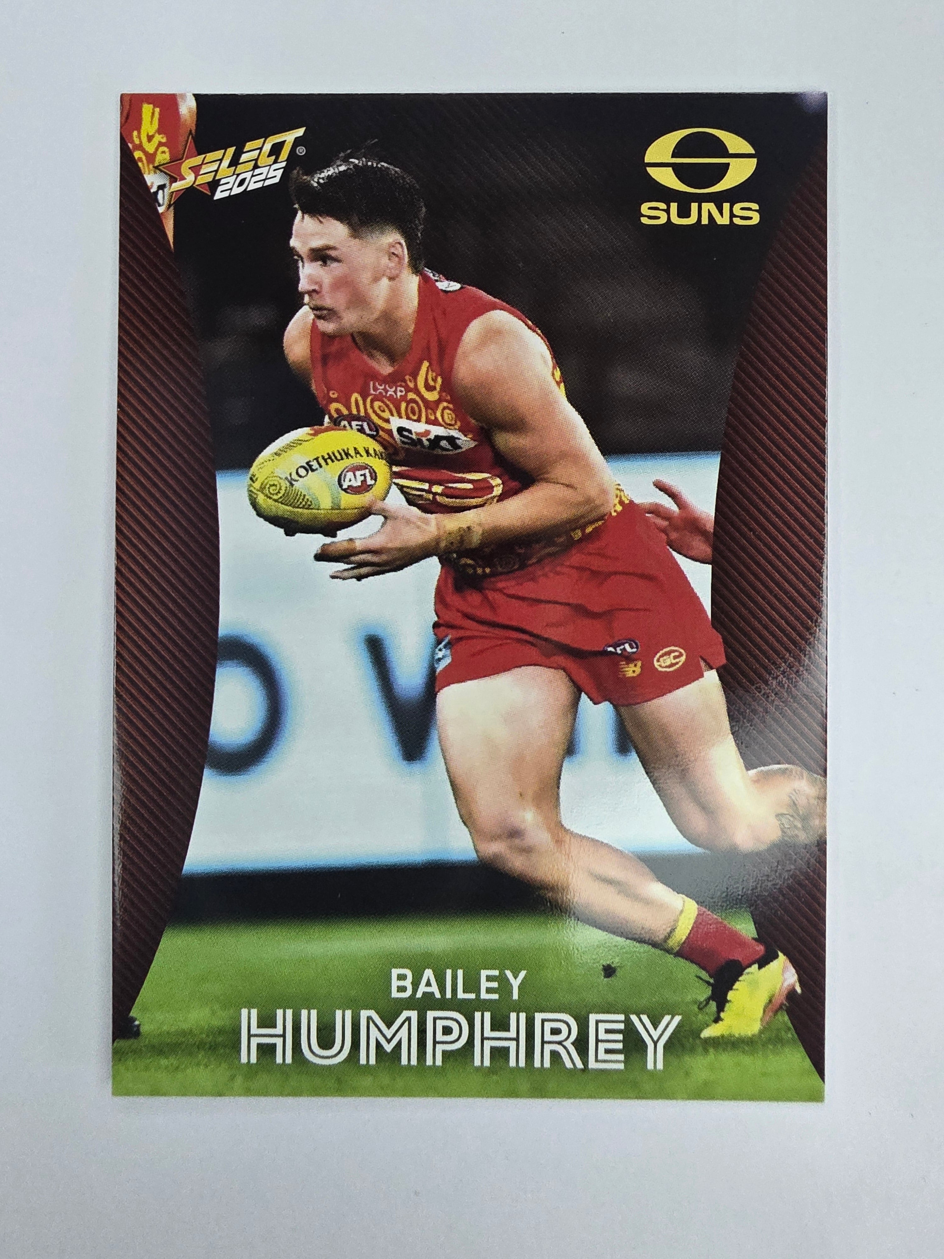 AFL 2025 Footy Stars Base Card #093 Bailey Humphrey Gold Coast Suns