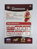 AFL 2025 Footy Stars Base Card #089 Noah Anderson Gold Coast Suns