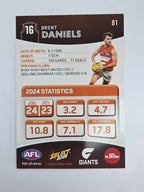 AFL 2025 Footy Stars Base Card #081 Brent Daniels GWS Giants