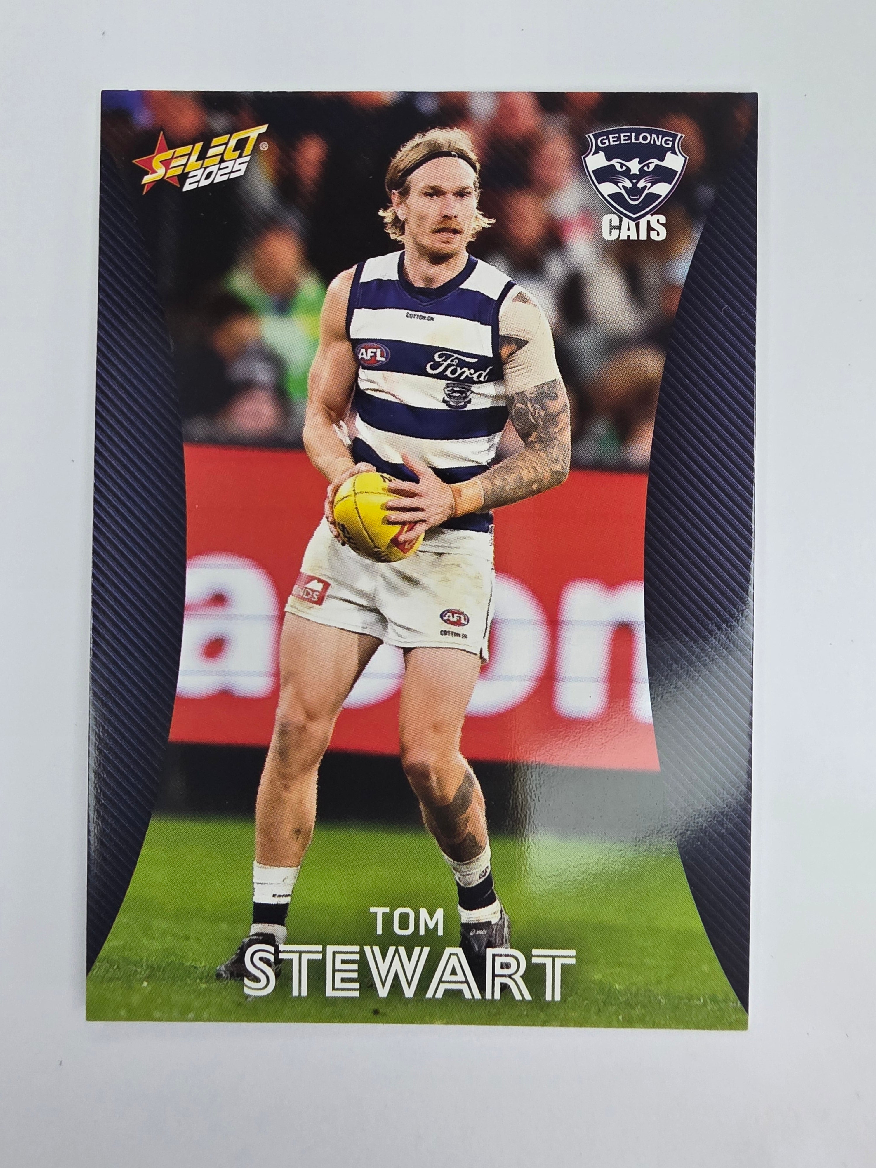 AFL 2025 Footy Stars Base Card #077 Tom Stewart Geelong Cats