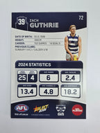 AFL 2025 Footy Stars Base Card #072 Zach Guthrie Geelong Cats