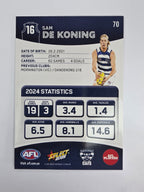 AFL 2025 Footy Stars Base Card #070 Sam De Koning Geelong Cats