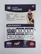 AFL 2025 Footy Stars Base Card #066 Hayden Young Fremantle Dockers